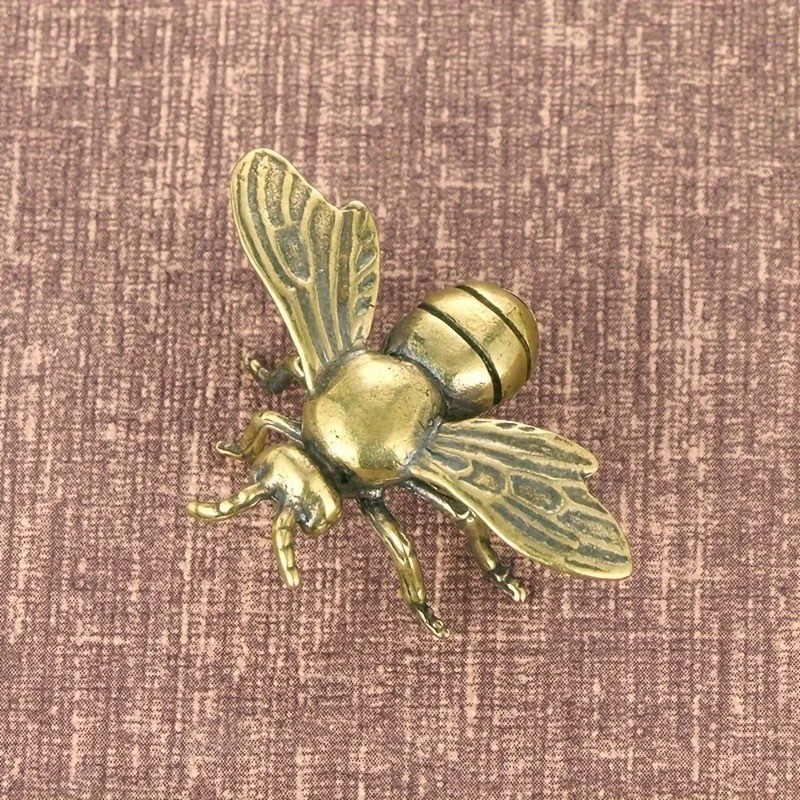 1pc Solid Brass Bee Figurine Antique Copper Desk Decor Collectible Gift - NEW 1pc Solid Brass Bee Figurine Antique Copper Desk Decor Collectible Gift - NEW