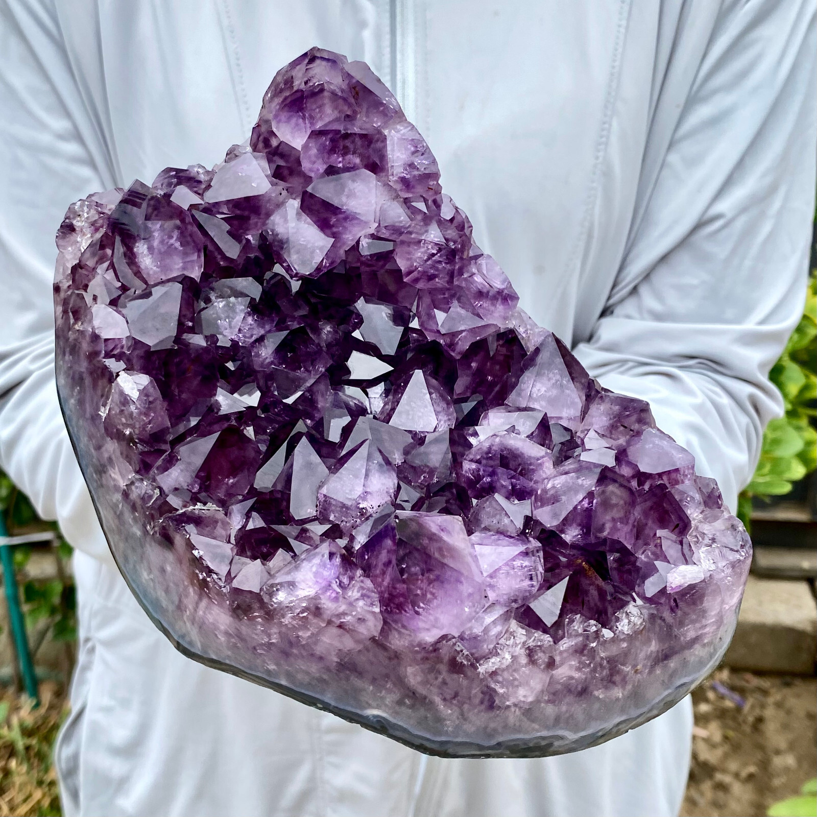 5.26LB Natural Amethyst geode quartz cluster crystal specimen mineral Healing