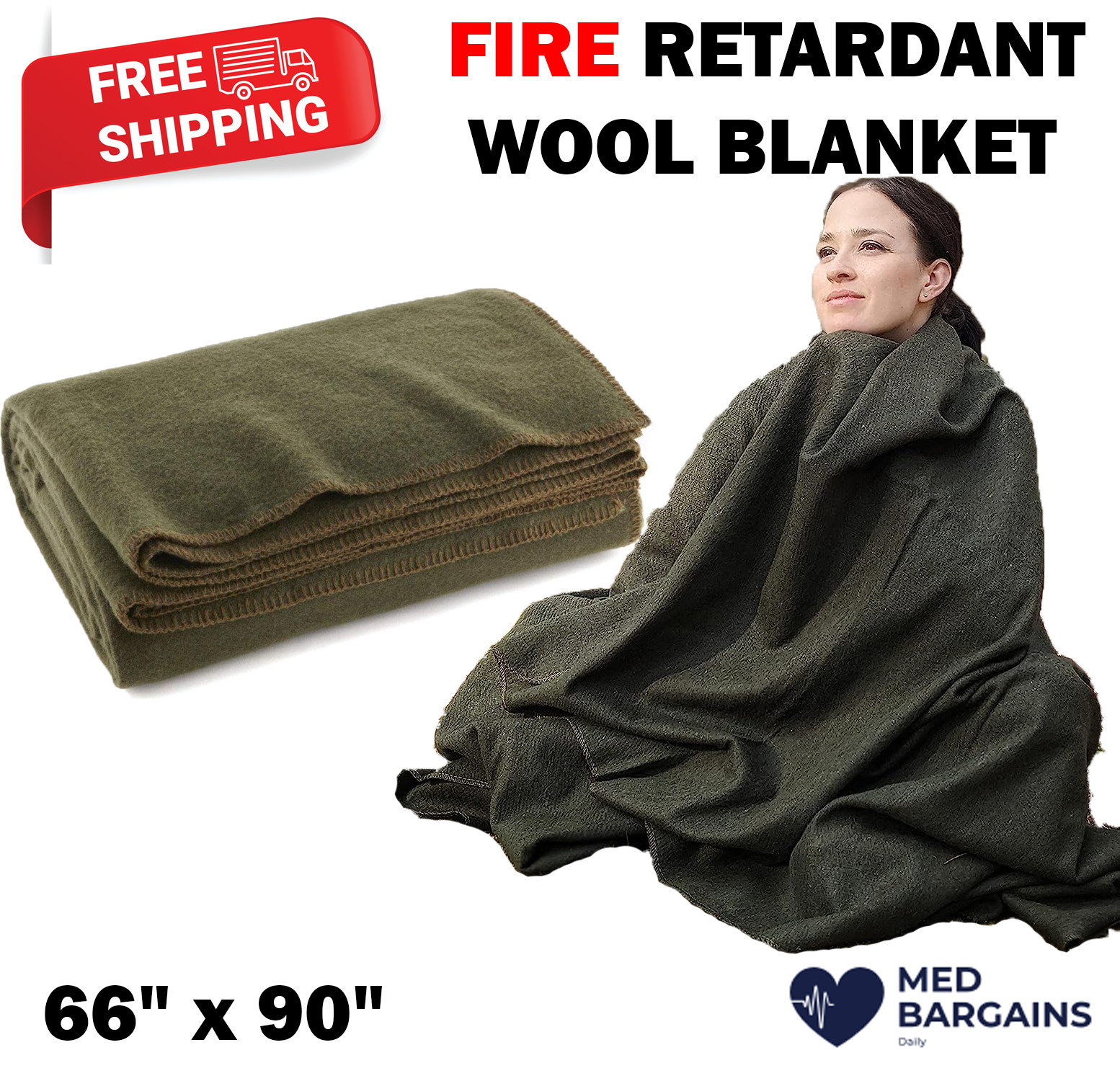 Ever Ready Warm Wool Fire Retardant Blanket 66 Ever Ready Warm Wool Fire Retardant Blanket 66