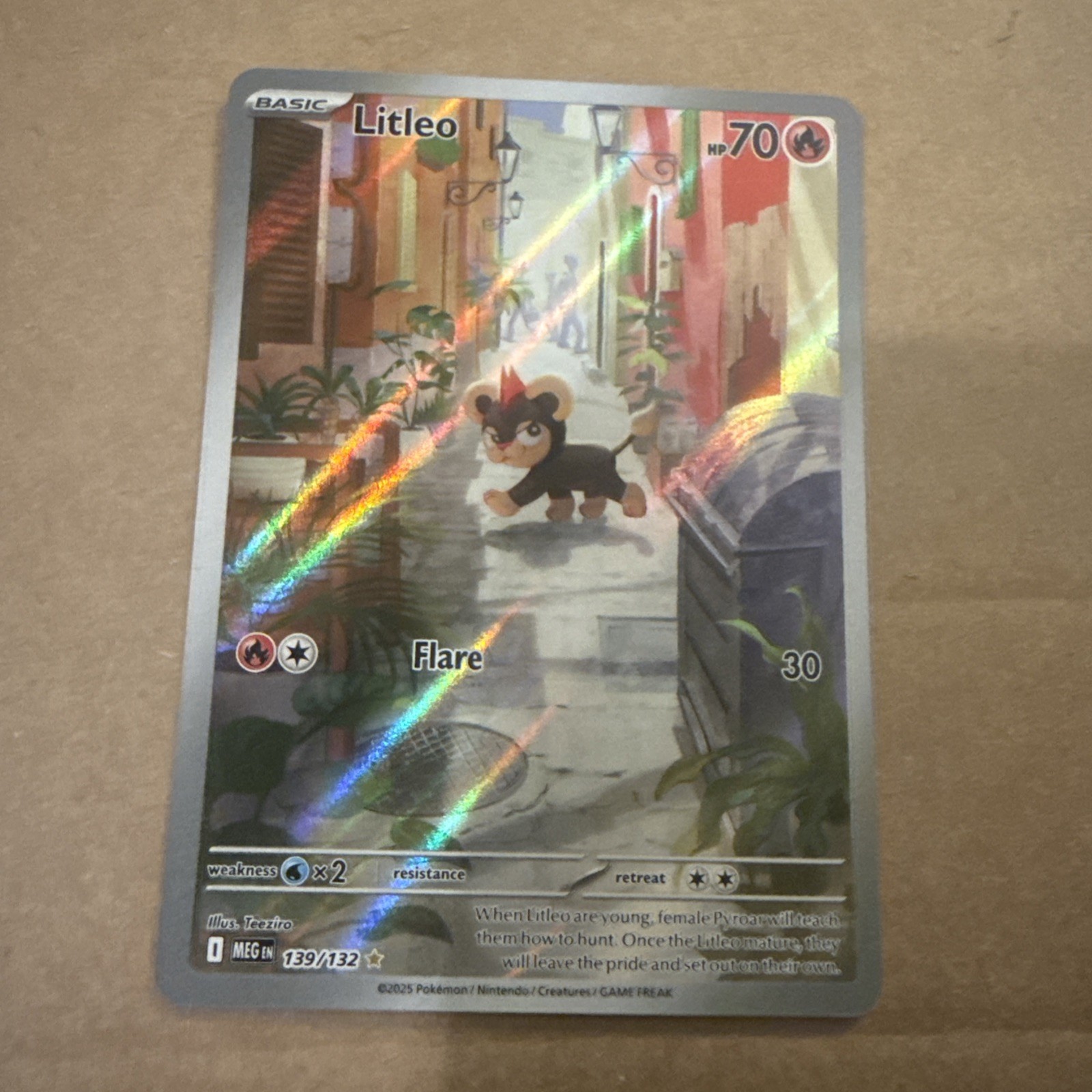 Litleo 139/132 Illustration Rare IR Pokémon Mega Evolution English Full Art Litleo 139/132 Illustration Rare IR Pokémon Mega Evolution English Full Art
