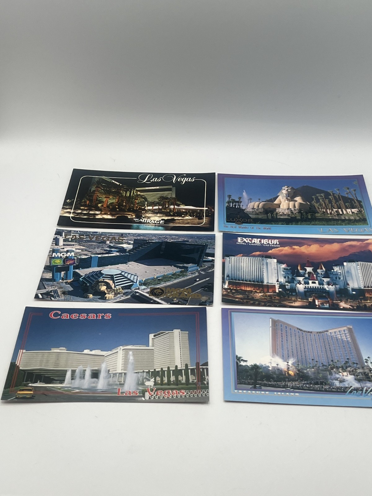 1993 VTG, 6 x LAS VEGAS POSTCARDS 