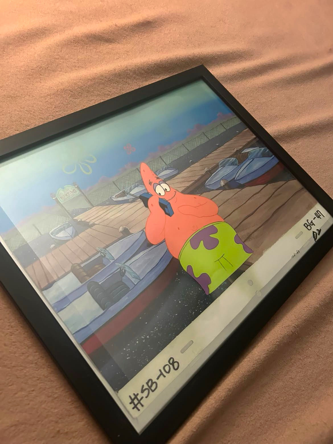 Nickelodeon SpongeBob SquarePants Patrick Star Animation Cel print background Nickelodeon SpongeBob SquarePants Patrick Star Animation Cel print background