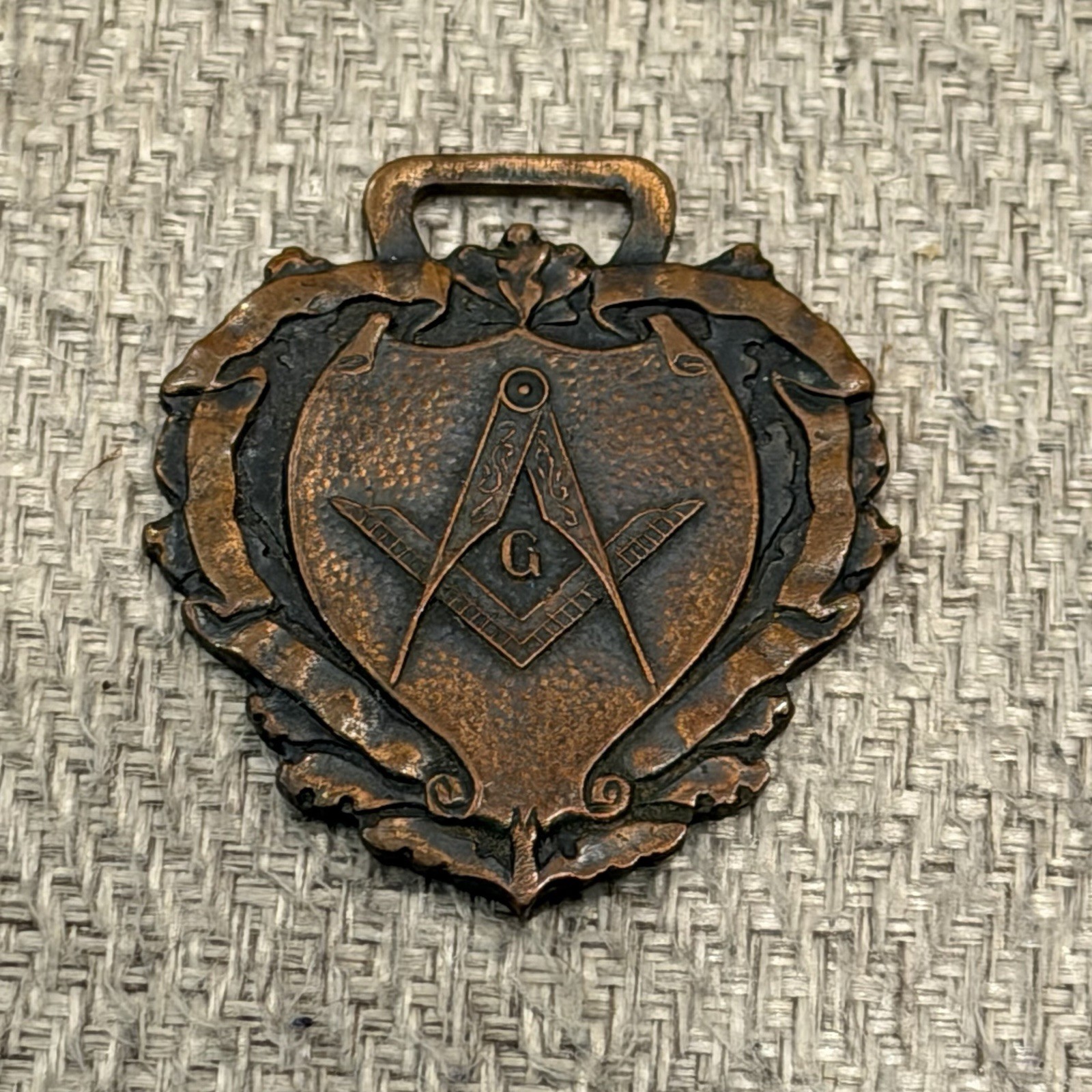 Rare Antique 1926 True Blue Lodge No. 994 10th Anniversary Masonic Watch Fob