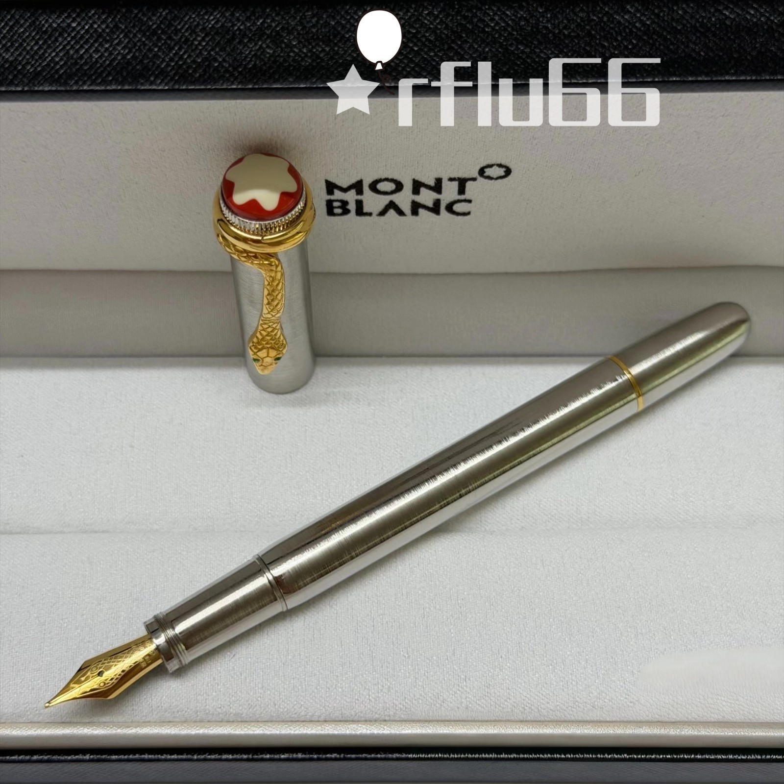 Montblanc Heritage Rouge & Noir Serpent Sliver Fountain Pen Gift Box Montblanc Heritage Rouge & Noir Serpent Sliver Fountain Pen Gift Box