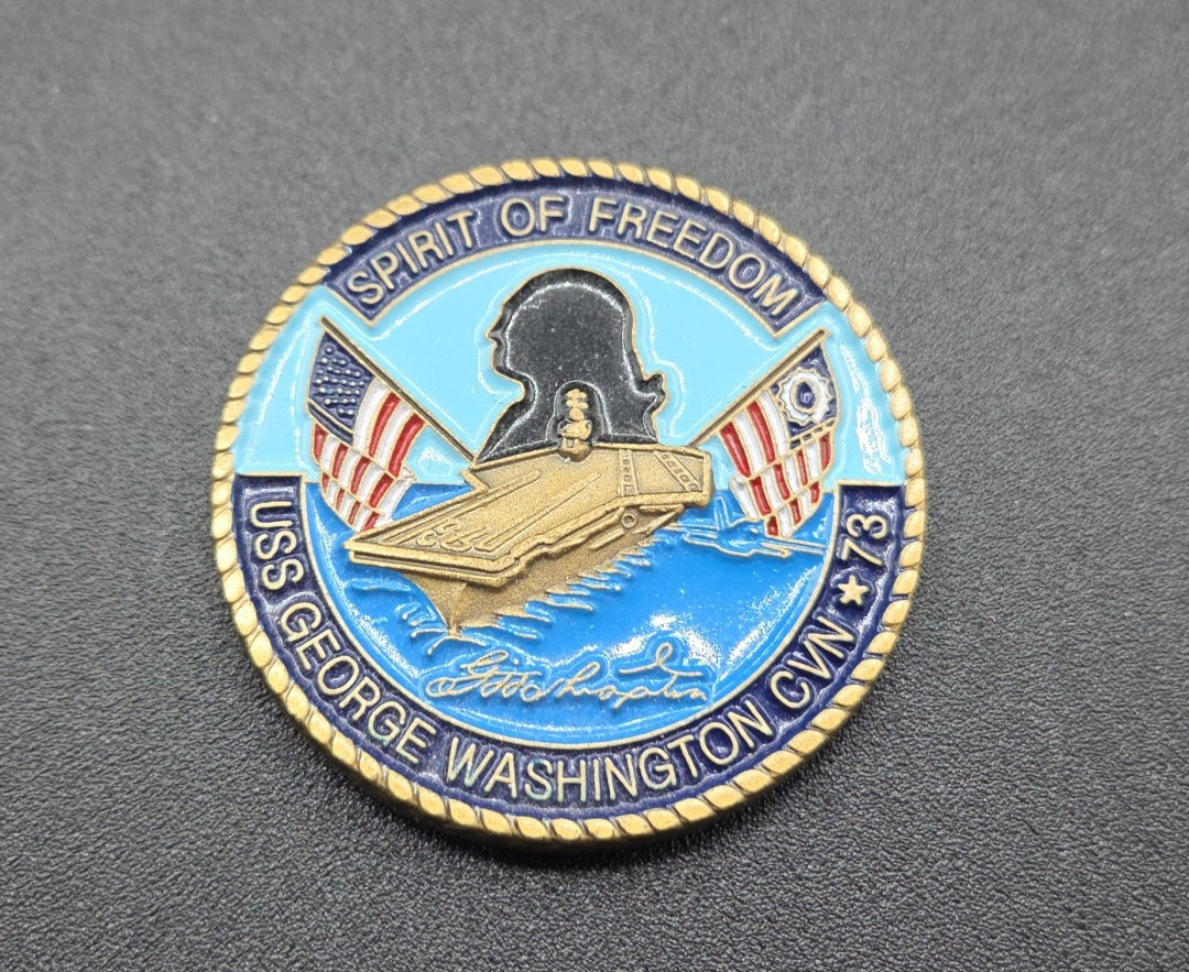 USS George Washington (CVN-73) Carrier Strike Group Ten Navy Challenge Coin USS George Washington (CVN-73) Carrier Strike Group Ten Navy Challenge Coin