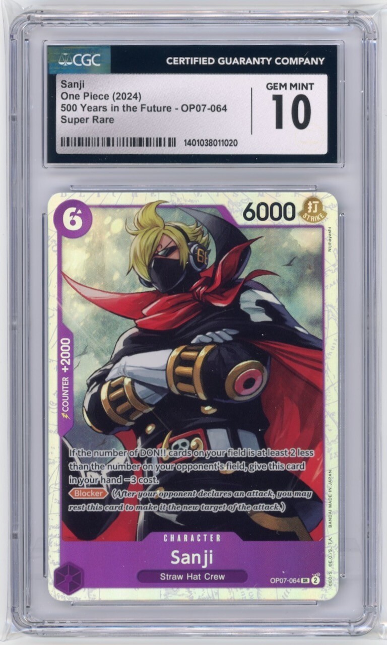 Sanji OP07-064 Super Rare - One Piece OP07 500 Years in the Future 2024 - CGC 10
