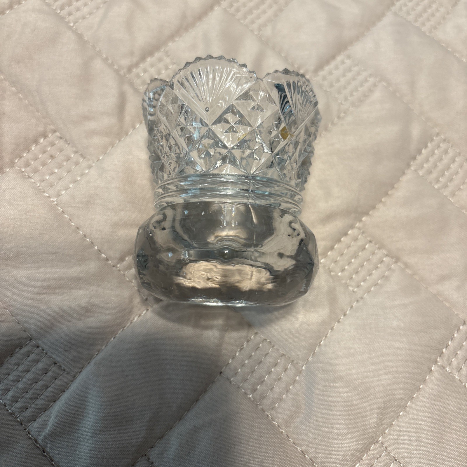 EAPG Westmoreland Glass No 60 Clear Toothpick Holder Diamond Fan Sawtooth Rim EAPG Westmoreland Glass No 60 Clear Toothpick Holder Diamond Fan Sawtooth Rim