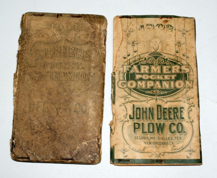 1902 1903 John Deere Plow Co Farmers Pocket Companion Ledgers 1902 1903 John Deere Plow Co Farmers Pocket Companion Ledgers