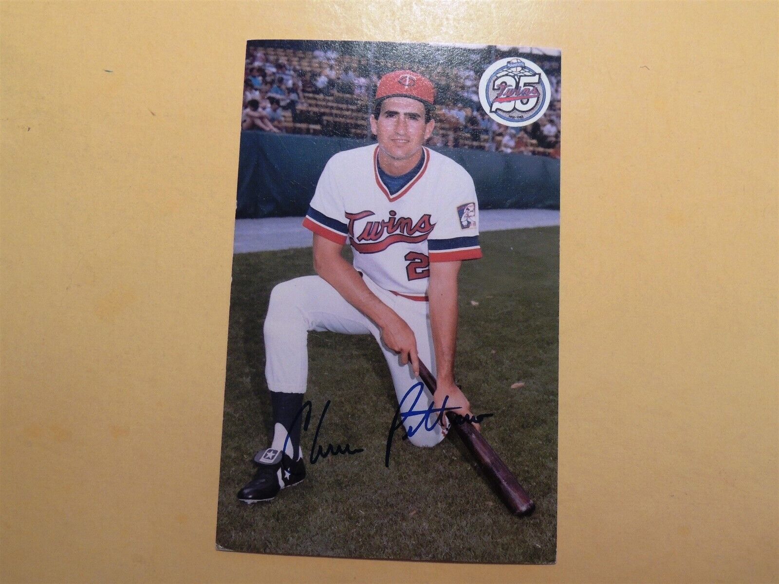 Minnesota Twins Baseball Chris Pittaro infielder postcard 1986 anniversary 