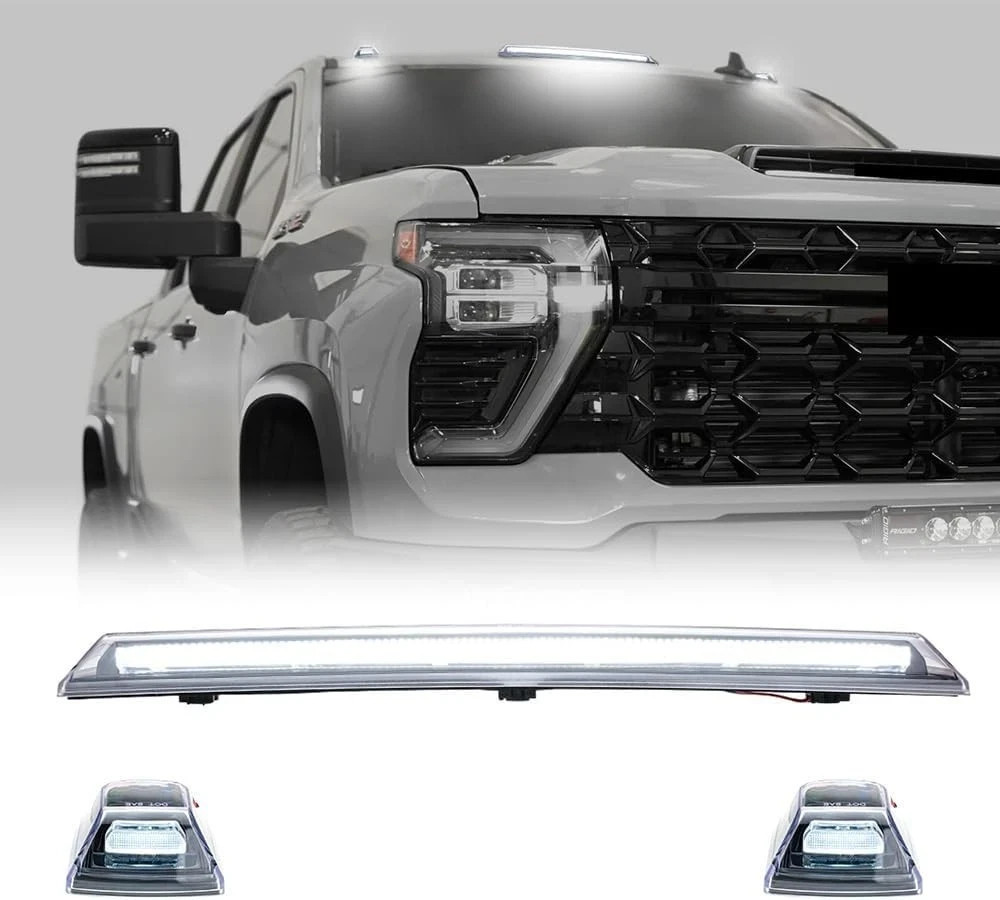White LED Cab Roof Light for 2020‑2024 Silverado Sierra 2500HD 3500HD Chevy Silv White LED Cab Roof Light for 2020‑2024 Silverado Sierra 2500HD 3500HD Chevy Silv