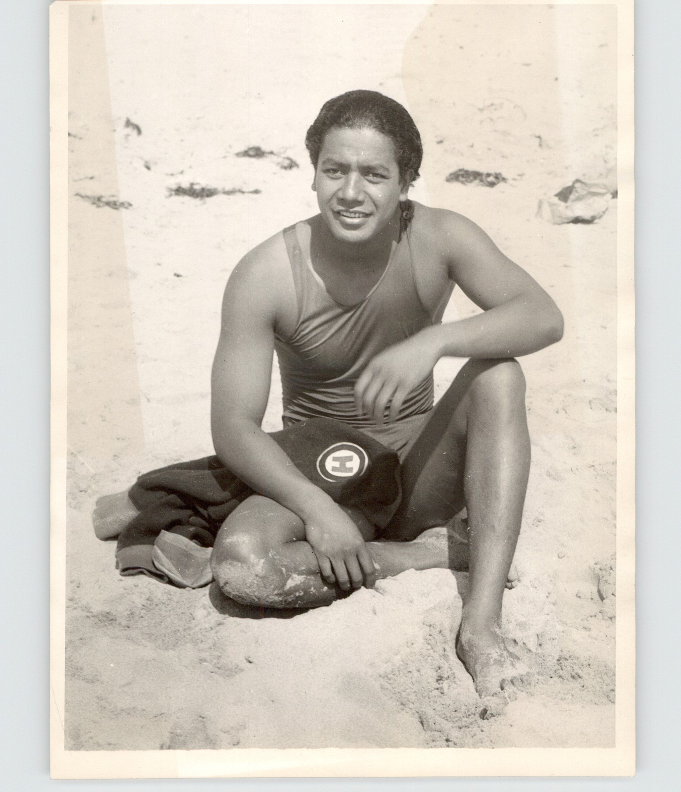 Swimmer Maiola Kalili Winner Pre-Olympic Race Hermosa Beach 1931 Press Photo Swimmer Maiola Kalili Winner Pre-Olympic Race Hermosa Beach 1931 Press Photo