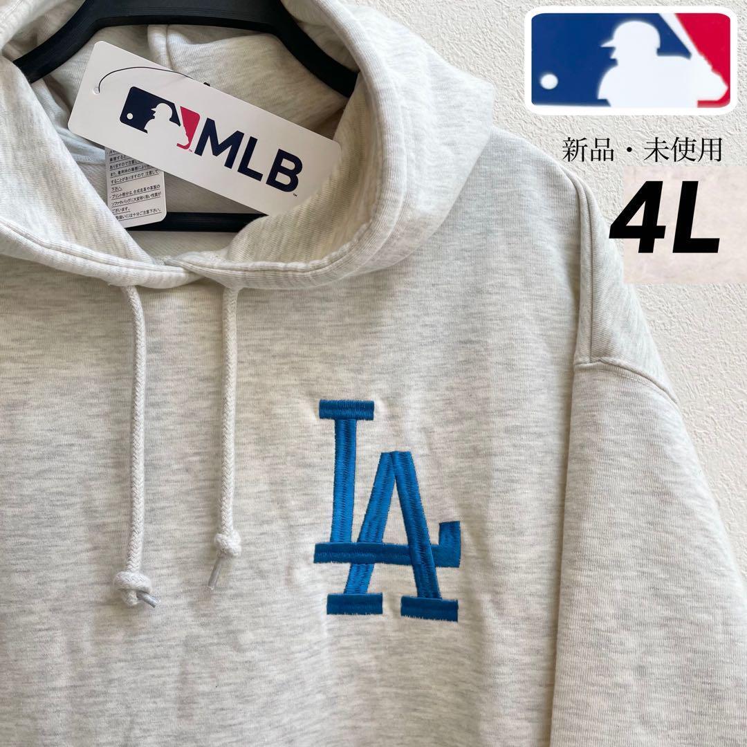 Rare 4L Mlb Official Dodgers Cotton Blend Sweatshirt Hoodie With Pocket Shohei O