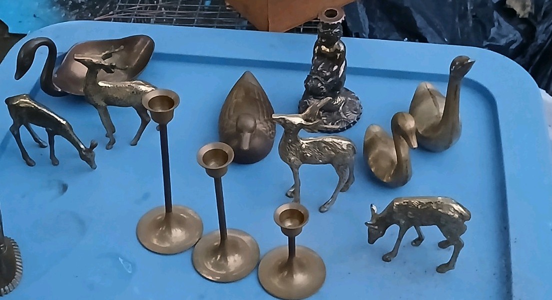 Collection Of Vintage MCM Brass Figures Collection Of Vintage MCM Brass Figures