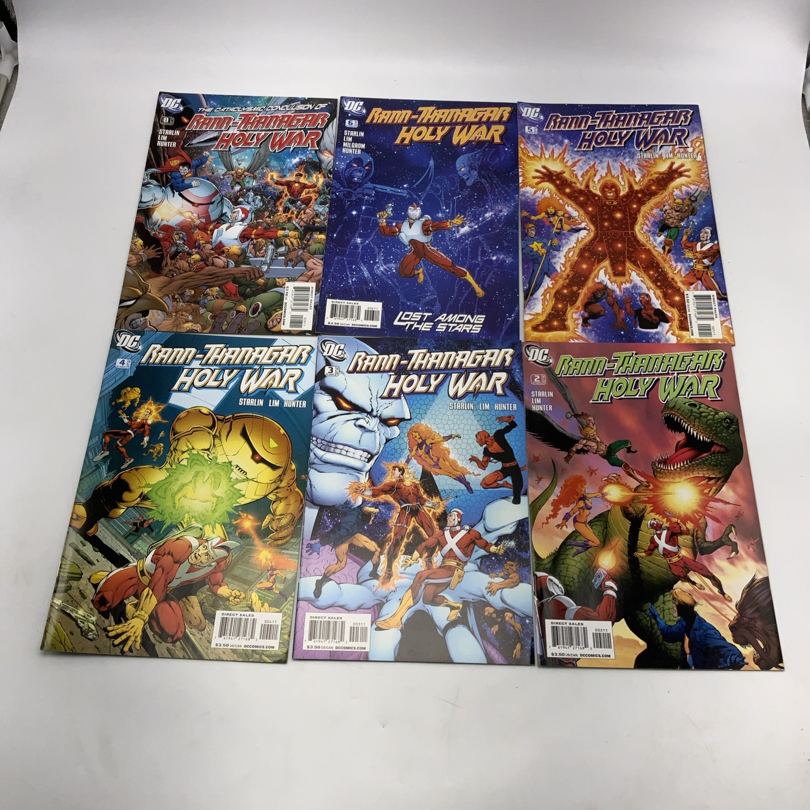 Rann-Thanagar Holy War #2,3,4,5,6,8 Partial Set Lot Jim Starlin DC Comics VG