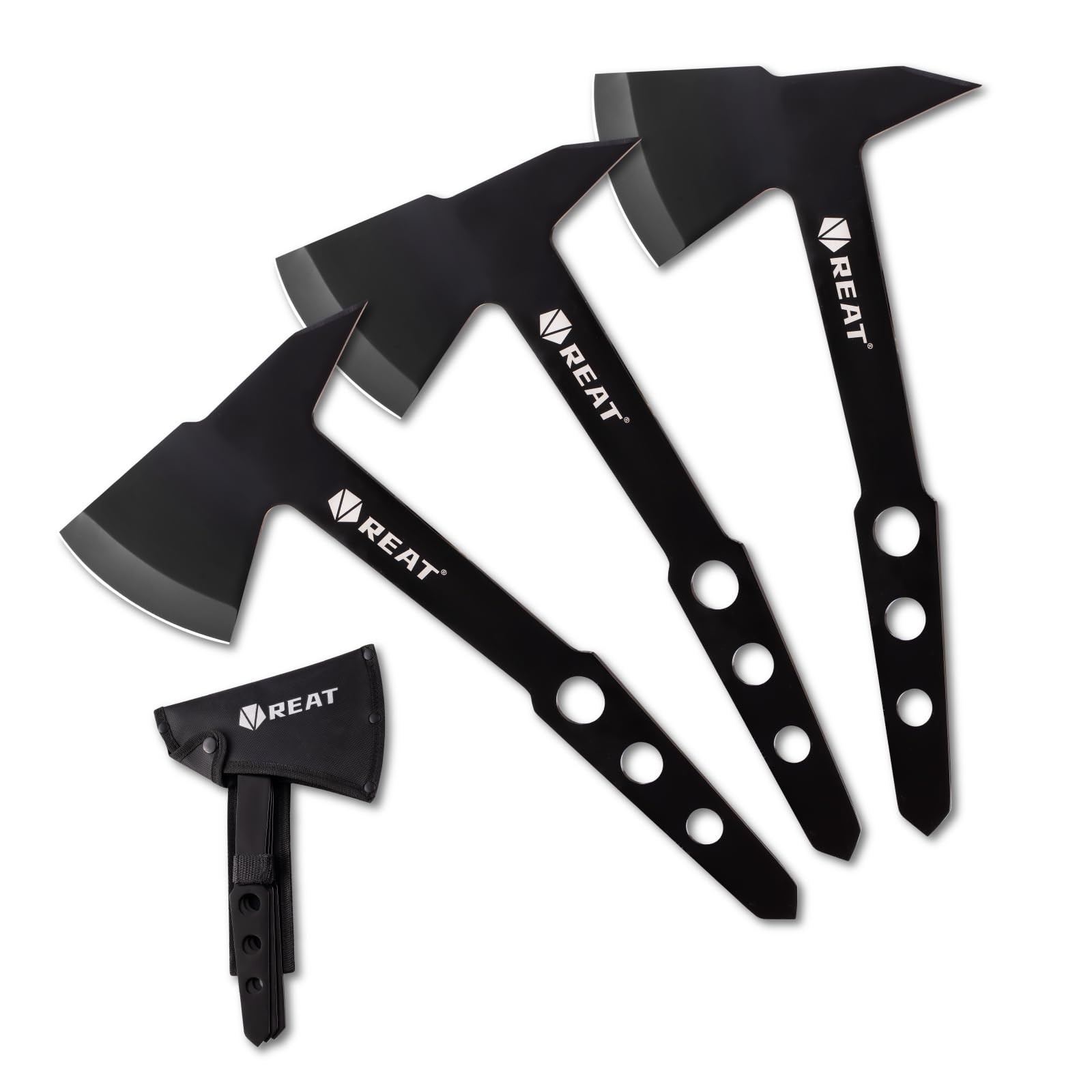 Throwing Axe Hatchet Set Sheath Back Yard Game Competition Gifts 3 PCS 10.5 In