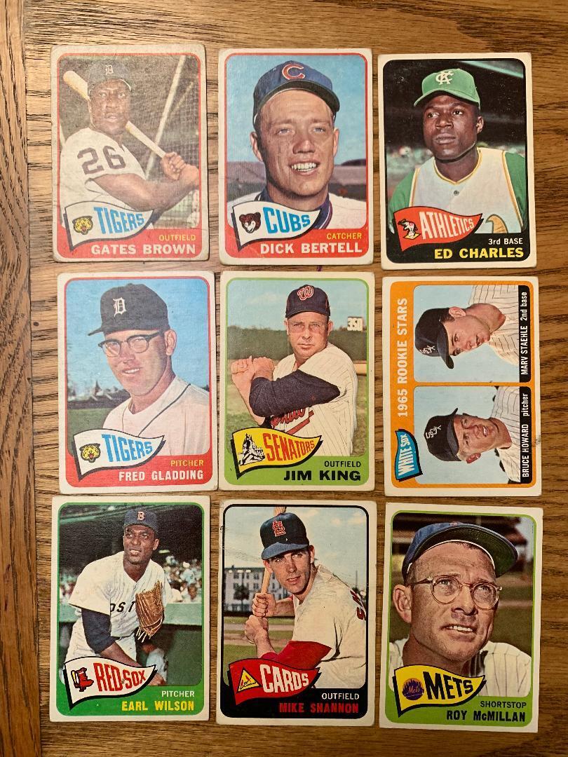 1965 Topps Baseball Complete your set 1-594 VG - Poor Condition