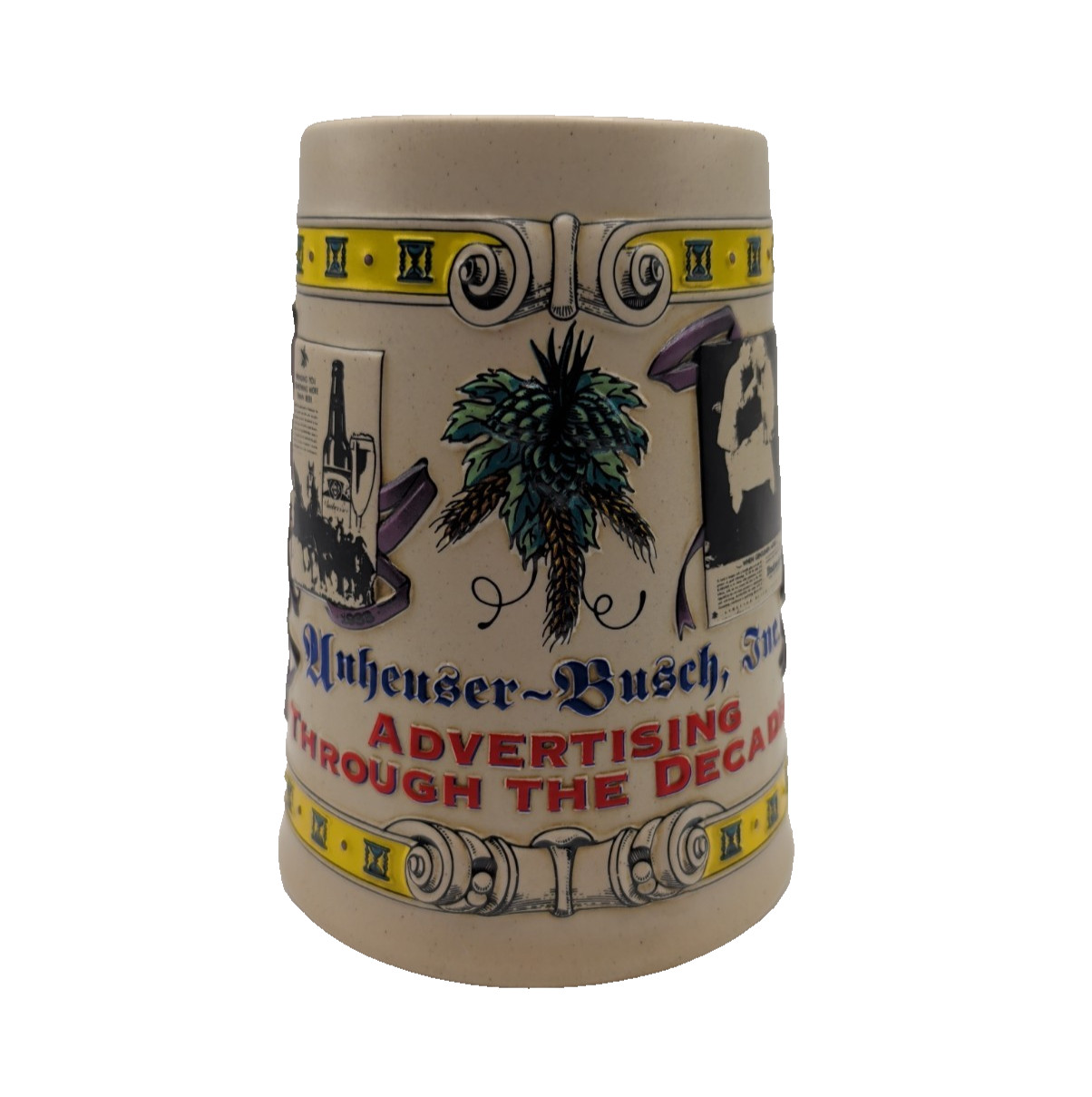 1996 Budweiser Advertising Through Decades 5th Series Beer Stein #04653 1996 Budweiser Advertising Through Decades 5th Series Beer Stein #04653