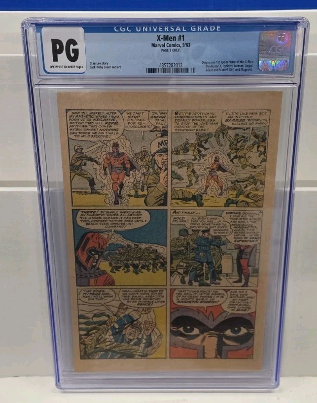 X-MEN #1 (1963 MARVEL) CGC PG/ PAGE 9/ 1ST APPEARANCE OF THE X-MEN X-MEN #1 (1963 MARVEL) CGC PG/ PAGE 9/ 1ST APPEARANCE OF THE X-MEN