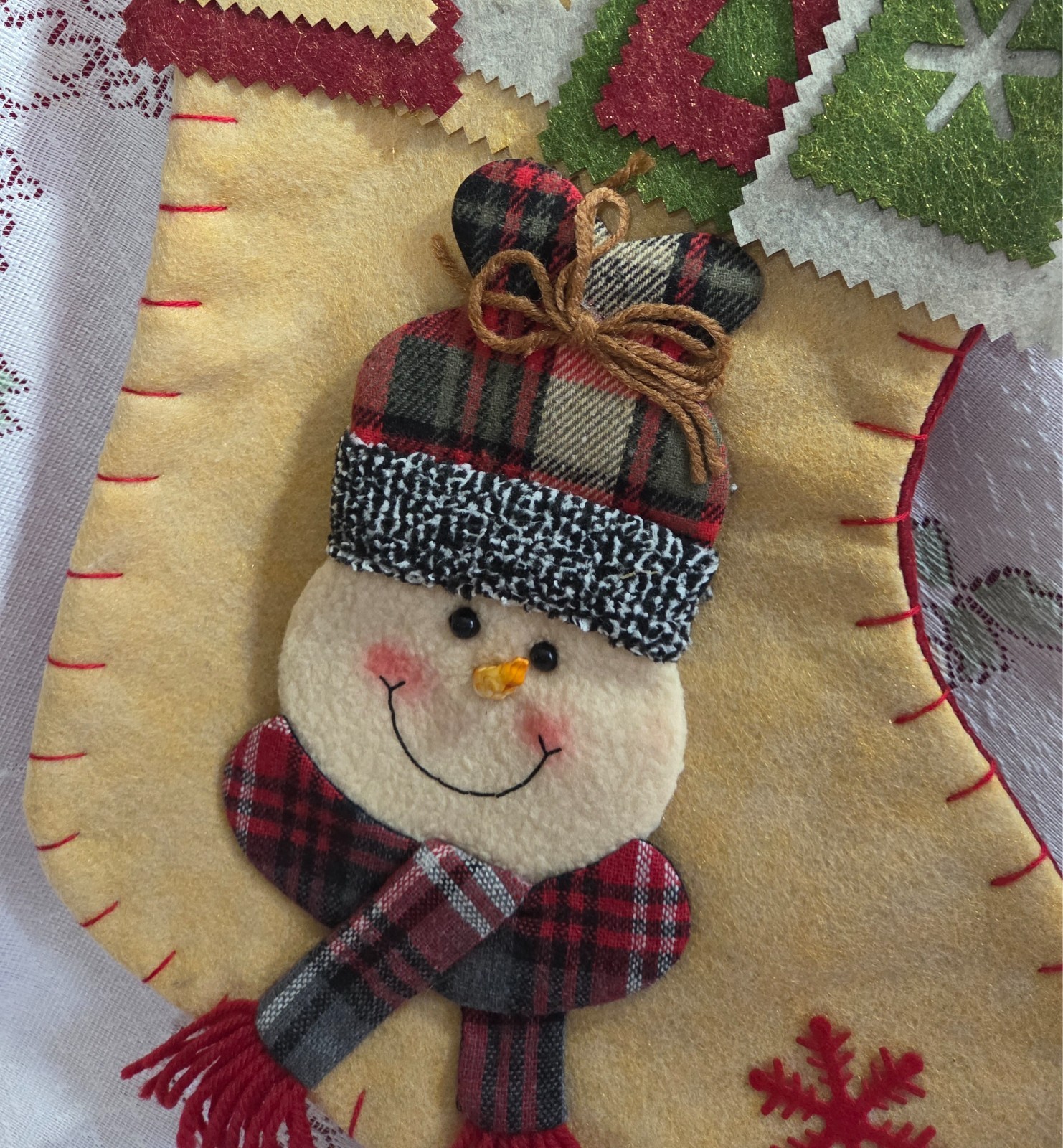Gorgeous 18 in 3D Snowman Christmas Stocking Gorgeous 18 in 3D Snowman Christmas Stocking