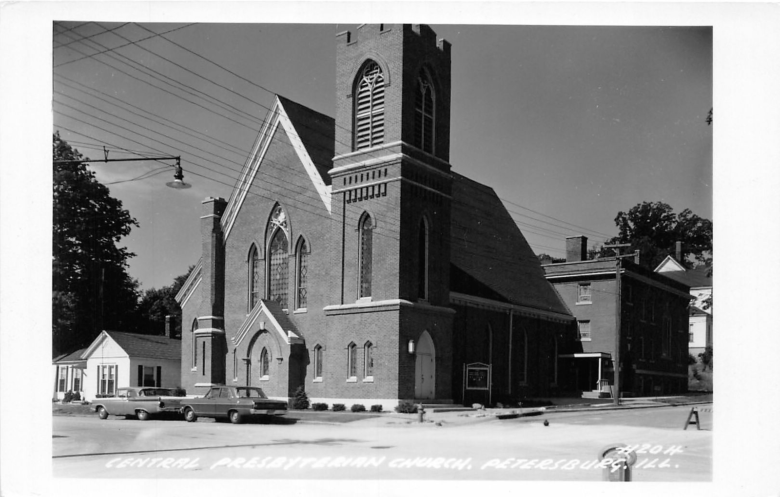 H93/ Petersburg Illinois RPPC Postcard c50s Central Presbyterian Church134