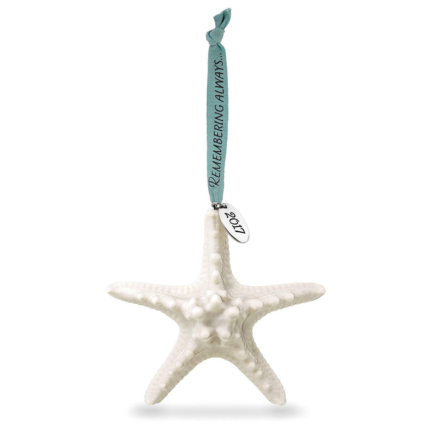 Hallmark Keepsake 2017 Remembering Always Starfish Porcelain Christmas Ornament