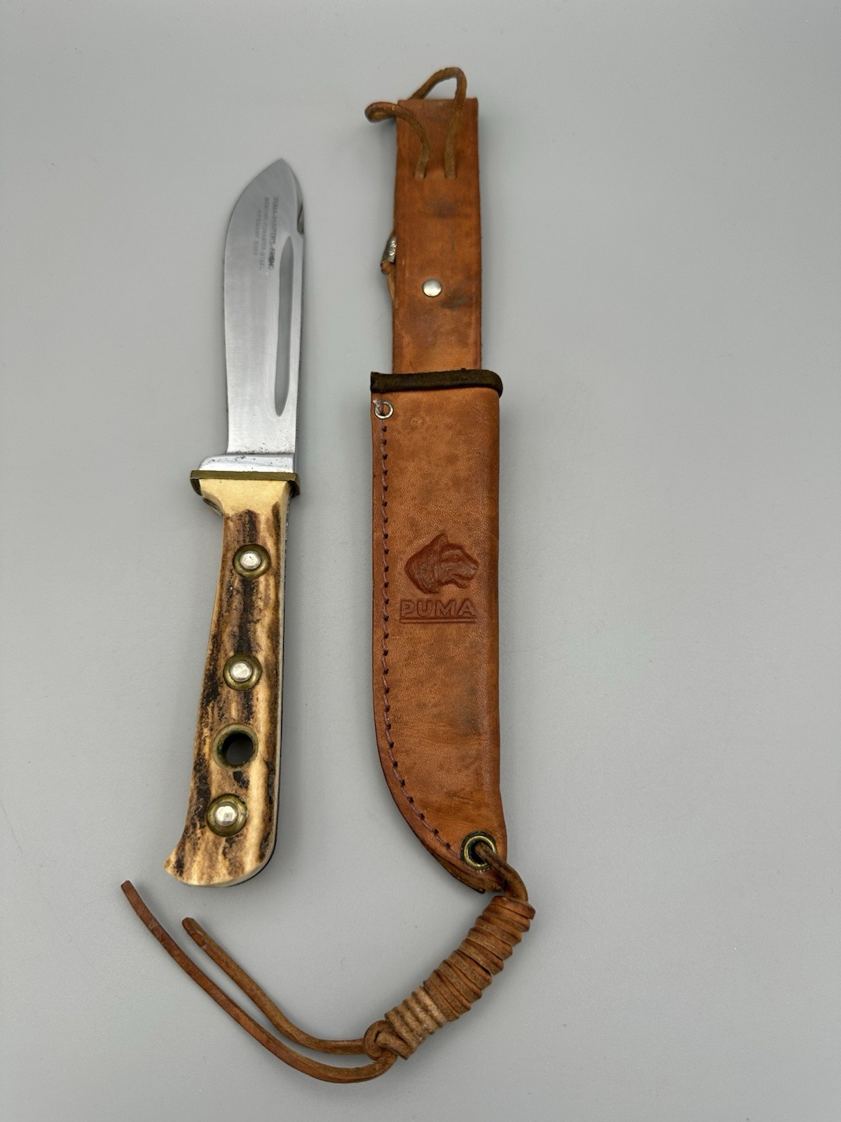 1969 Puma 6398 Genuine Pumaster Steel Puma Hunter's Friend Knife Sheath Germany