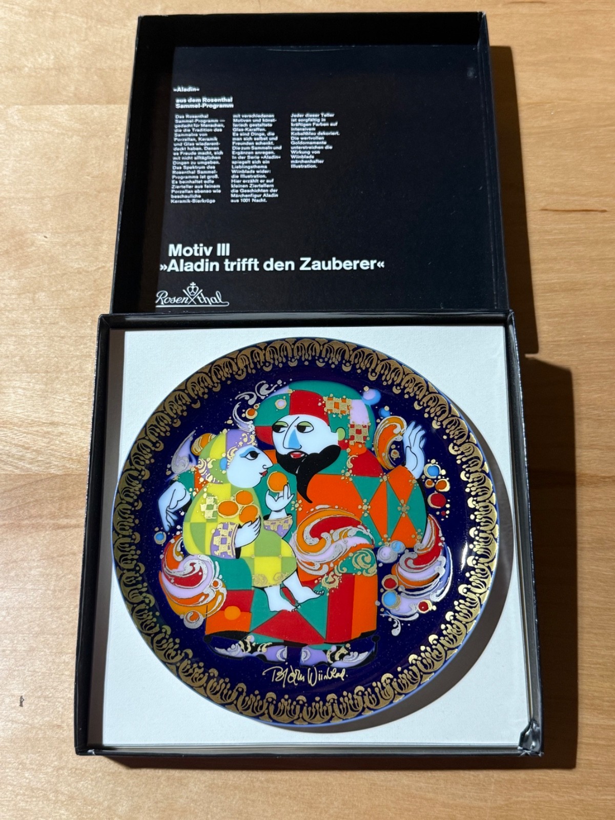Rosenthal Bjorn Wiinblad Aladin Meets Magician Plate III Original Box Rosenthal Bjorn Wiinblad Aladin Meets Magician Plate III Original Box