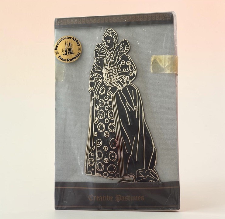VTG 1970s Creative Pastimes Queen Elizabeth Westminster Abbey Brass Rubbing Kit VTG 1970s Creative Pastimes Queen Elizabeth Westminster Abbey Brass Rubbing Kit