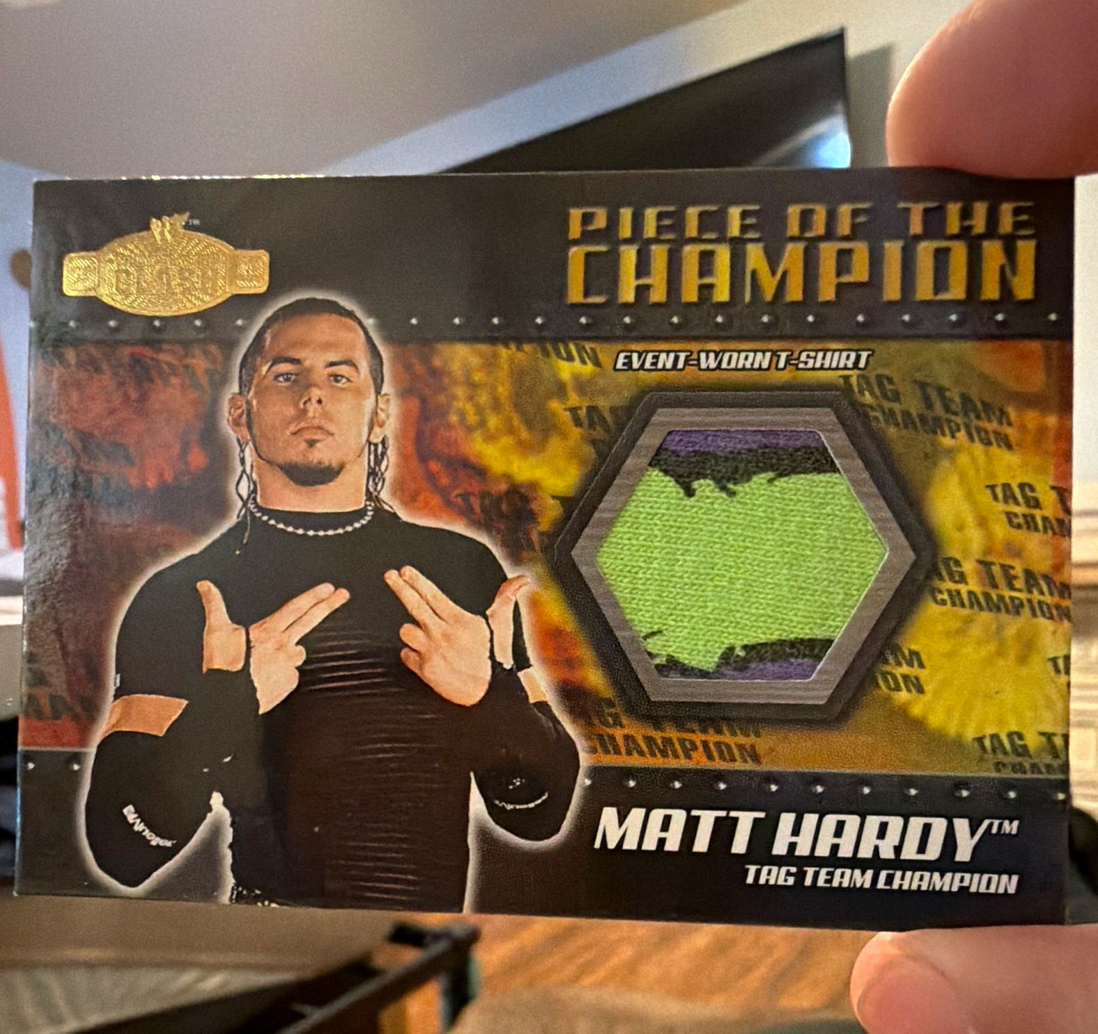 Fleer/SkyBox 2001 WWE Piece of the Champion Matt Hardy PC-MH Memorabilia Fleer/SkyBox 2001 WWE Piece of the Champion Matt Hardy PC-MH Memorabilia