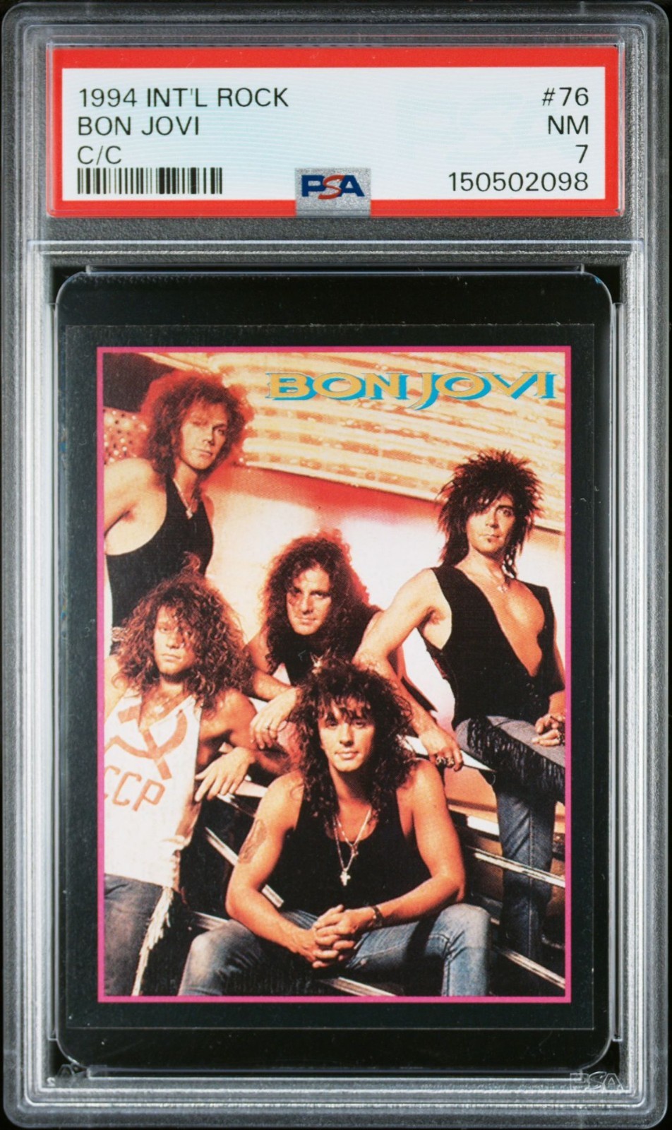 1994 INTERNATIONAL ROCK BON JOVI #76 PSA 7, POP 2, NONE HIGHER 1994 INTERNATIONAL ROCK BON JOVI #76 PSA 7, POP 2, NONE HIGHER