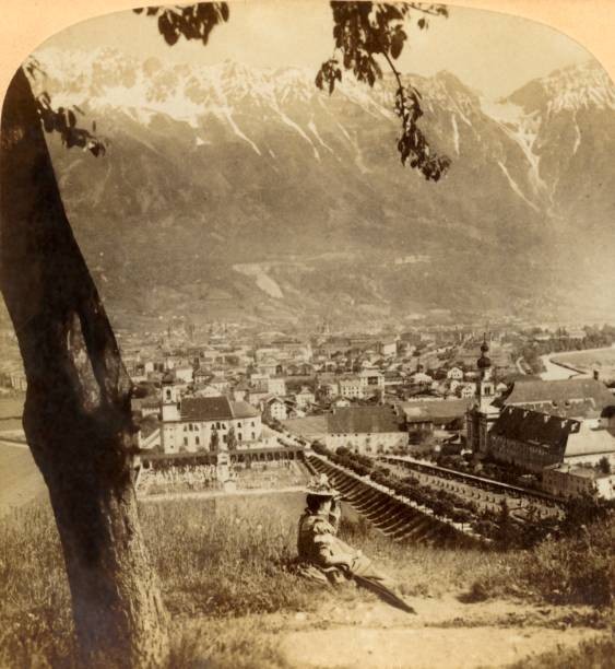Picturesque Innsbruck Capital of Tyrol Austria Below stern Bavaria- Old Photo Picturesque Innsbruck Capital of Tyrol Austria Below stern Bavaria- Old Photo