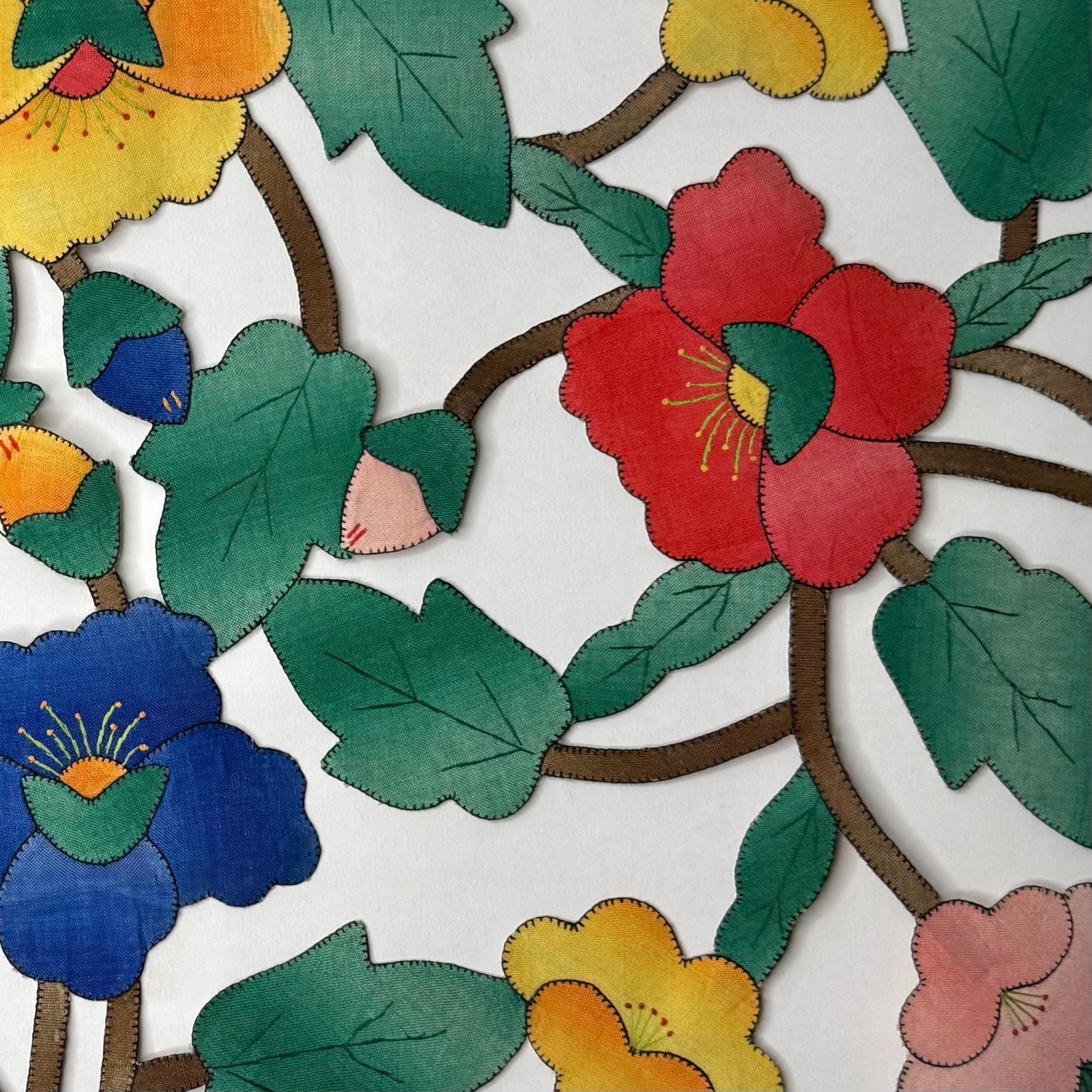 Vintage Handmade Dutch St Maarten Cutwork Placemats Set 6 Floral Applique 19x14” Vintage Handmade Dutch St Maarten Cutwork Placemats Set 6 Floral Applique 19x14”