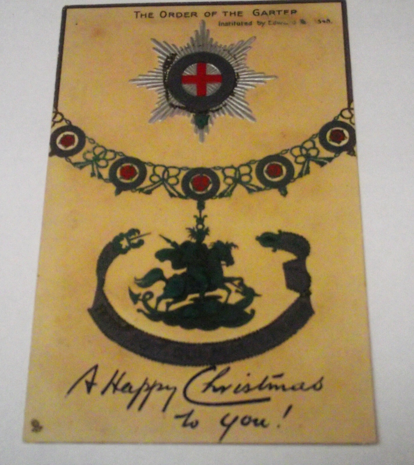 ANTIQUE THE ORDER OF THE GARTER CONNOISSEUR'S OF THE EMPIRE 2558 TUCK'S POSTCARD ANTIQUE THE ORDER OF THE GARTER CONNOISSEUR'S OF THE EMPIRE 2558 TUCK'S POSTCARD