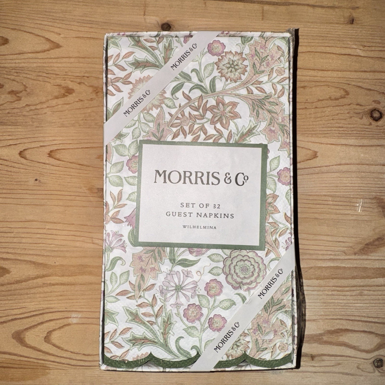 William Morris & Co. Paper Napkins Set Of 32 Guest Napkins Wilhelmina Print William Morris & Co. Paper Napkins Set Of 32 Guest Napkins Wilhelmina Print