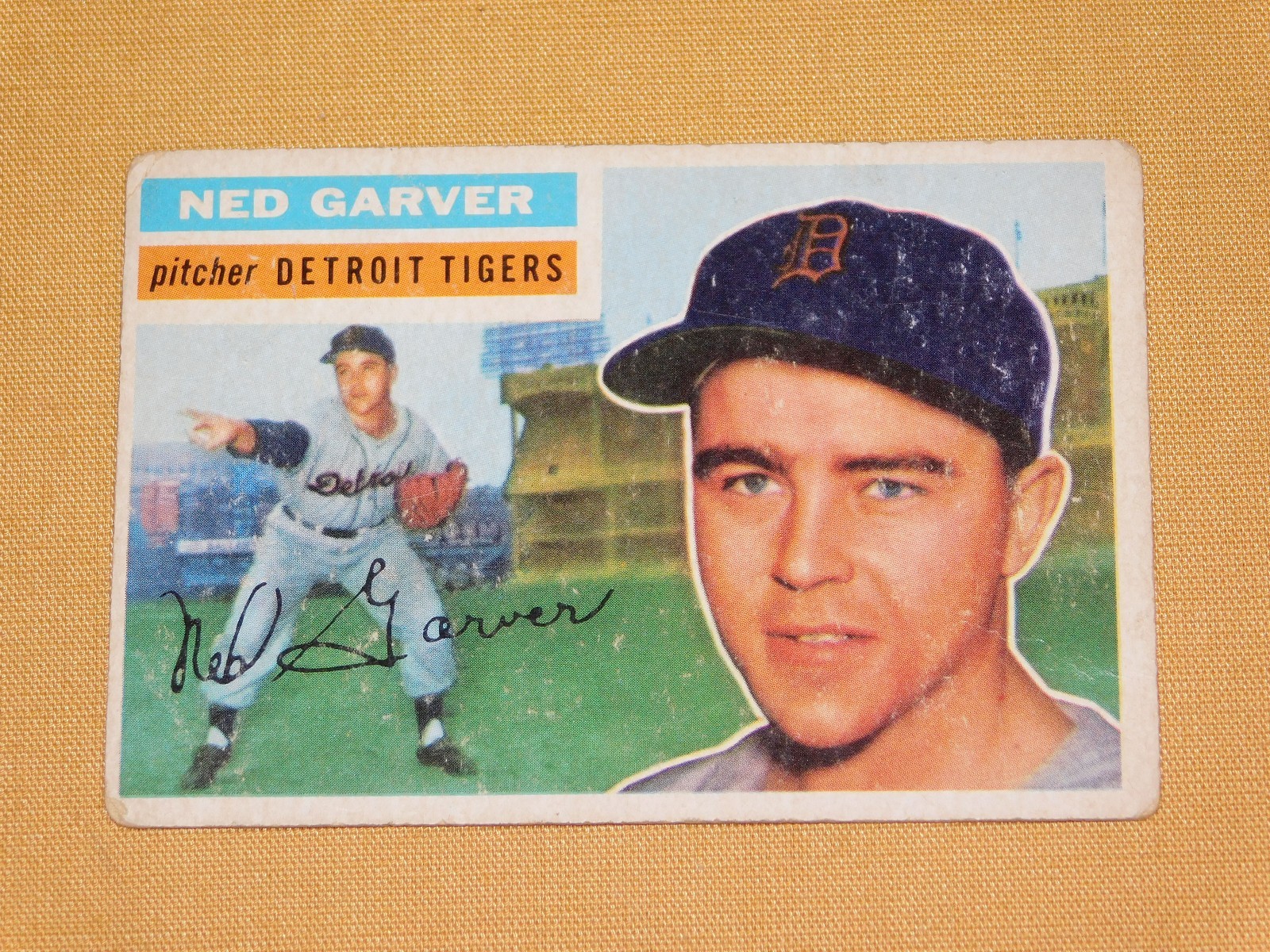 VINTAGE OLD 1950S BASEBALL 1956 TOPPS CARD NED GARVER DETROIT TIGERS VINTAGE OLD 1950S BASEBALL 1956 TOPPS CARD NED GARVER DETROIT TIGERS