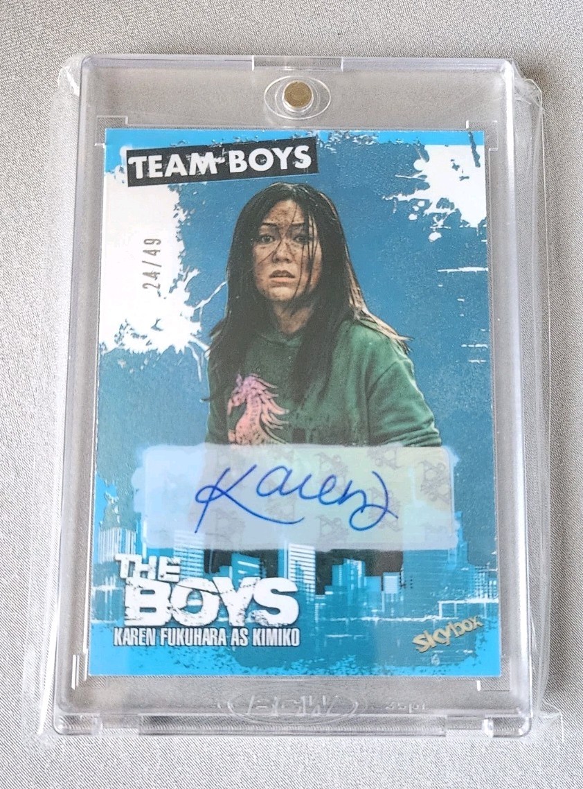 2025 Skybox The Boys Team Boys Karen Fukuhara as Kimiko Compund-V C-10 Auto /49 2025 Skybox The Boys Team Boys Karen Fukuhara as Kimiko Compund-V C-10 Auto /49