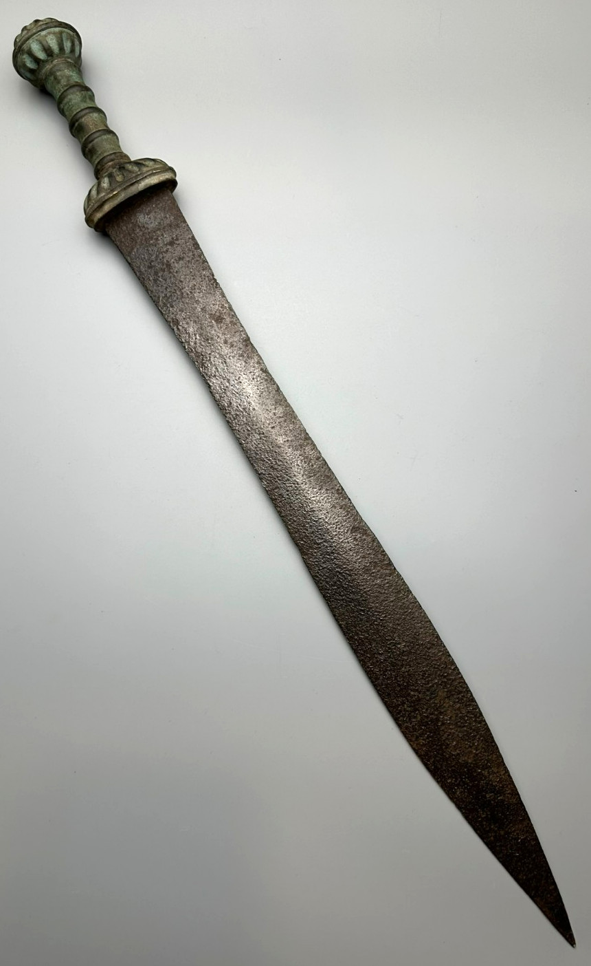 Ancient Roman Iron Gladius Short Sword Bronze Hilt Pommel 1st-3rd Century AD Art