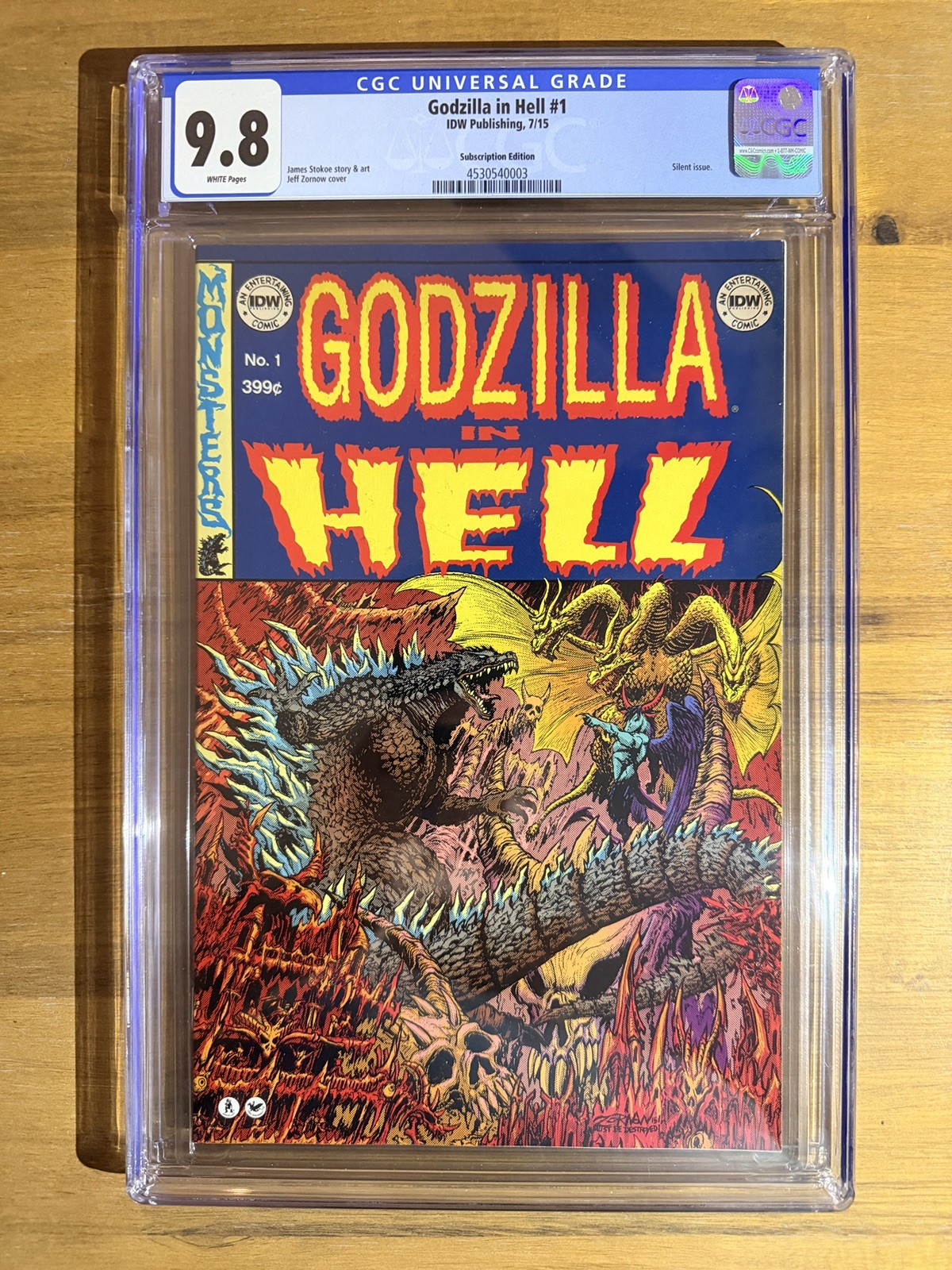 Godzilla in Hell #1 • CGC 9.8 • Zornow Subscription Variant • IDW 2015 Godzilla in Hell #1 • CGC 9.8 • Zornow Subscription Variant • IDW 2015