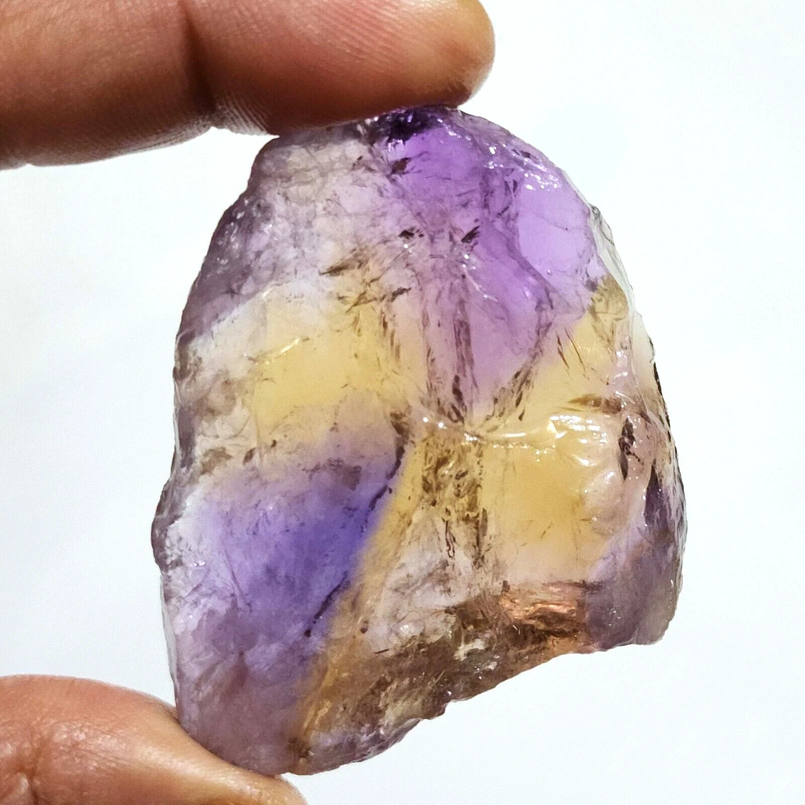 Gorgeous Yellow And Purple Ametrine Raw 324 Crt Ametrine Rough Loose Gemstone