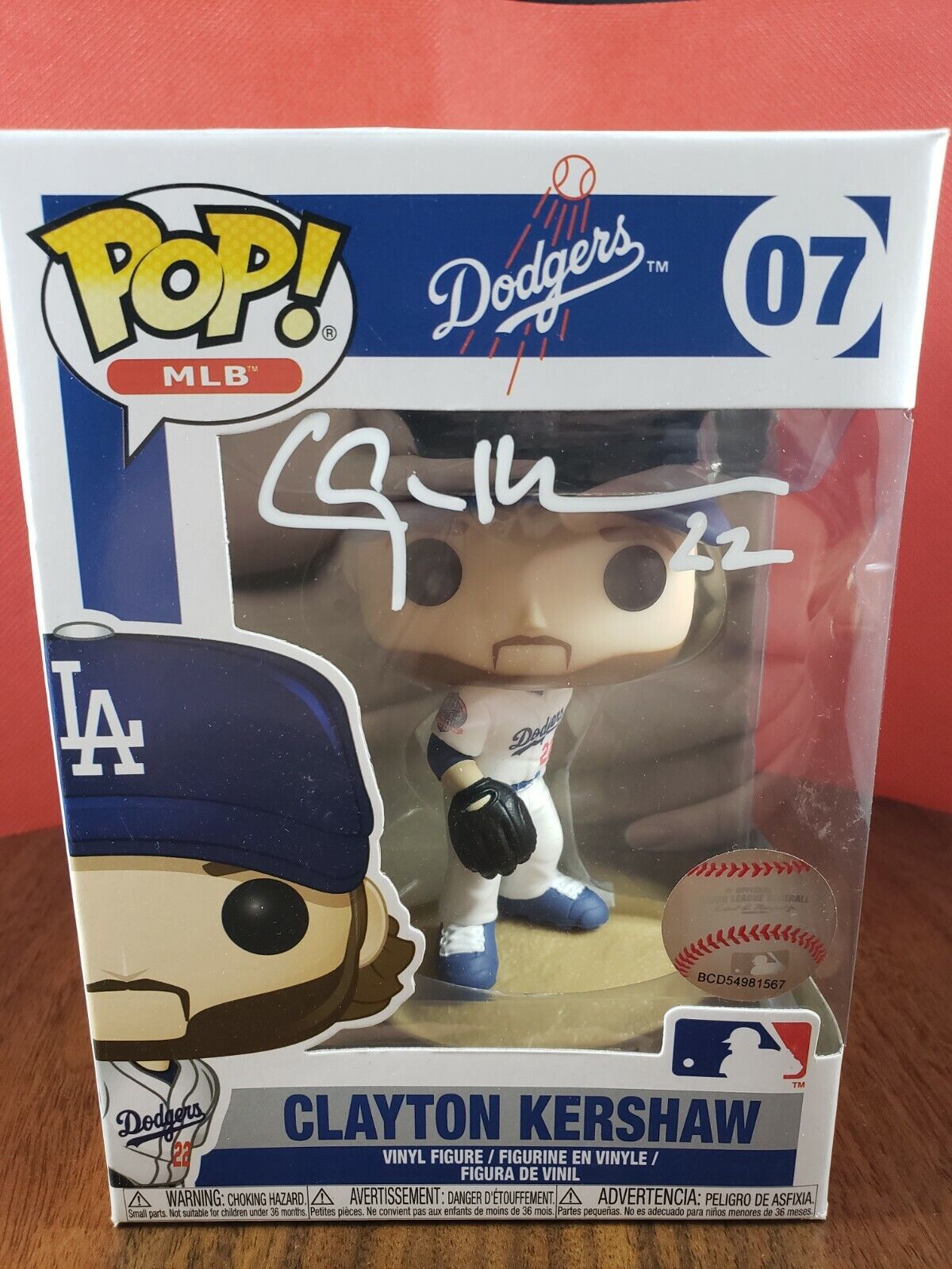 Clayton Kershaw Dodgers Signed Funko Pop MLB Authenticated
