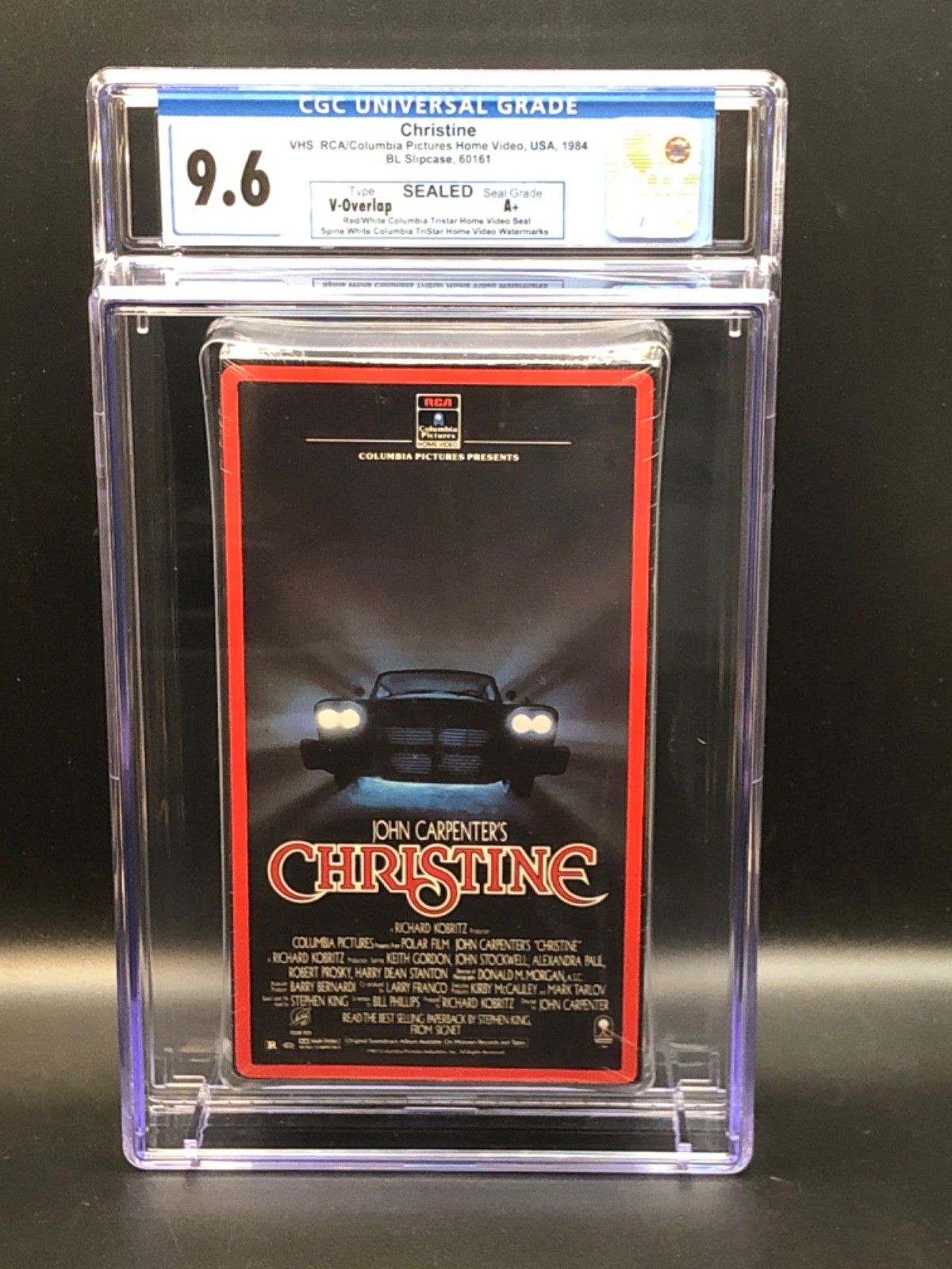 Christine (1983) - 1984 VHS - Graded CGC 9.6 - SEALED Grade A+ Watermarks Christine (1983) - 1984 VHS - Graded CGC 9.6 - SEALED Grade A+ Watermarks
