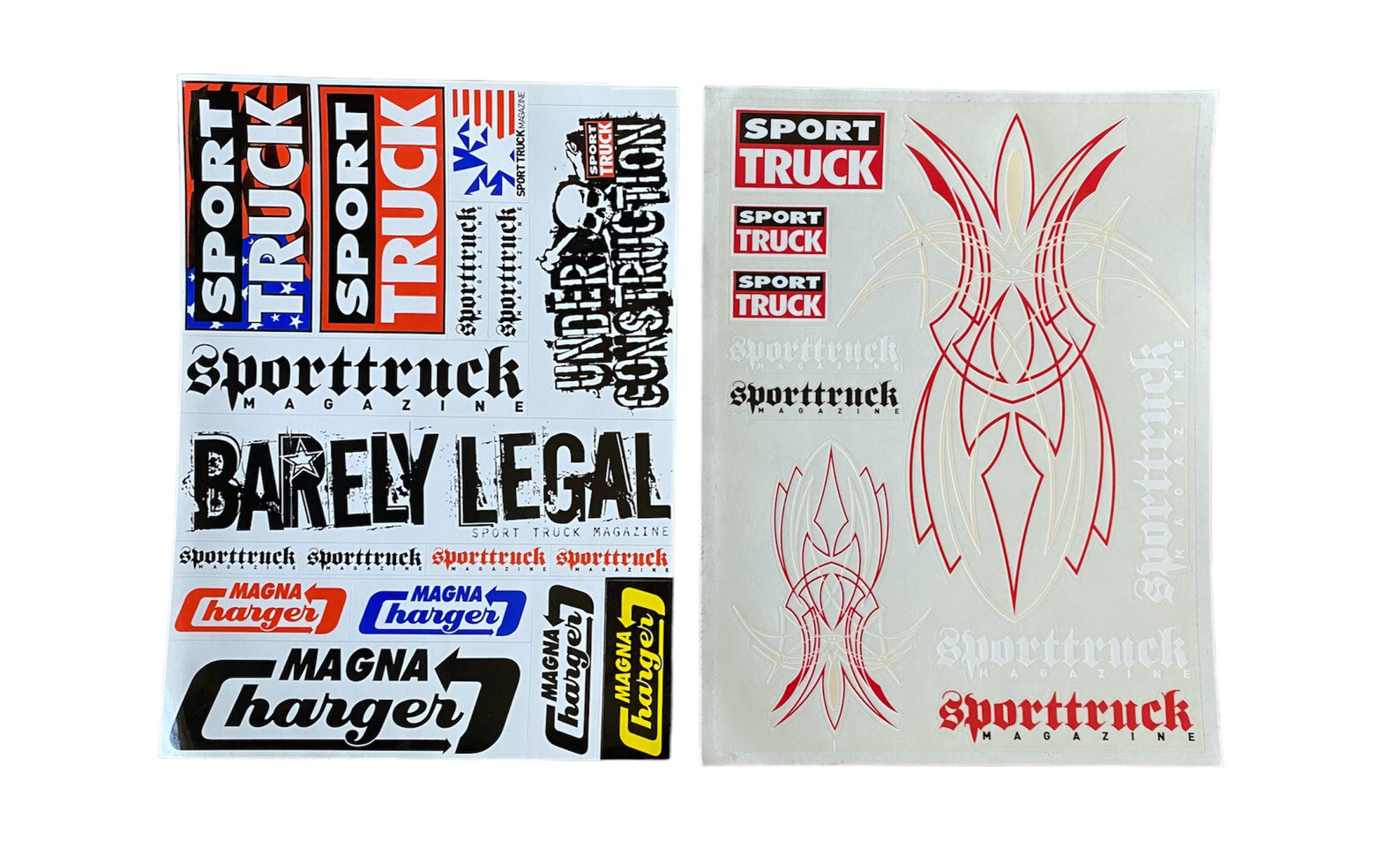 Vintage Sport Truck Magazine Sticker Sheet SET Vintage Sport Truck Magazine Sticker Sheet SET