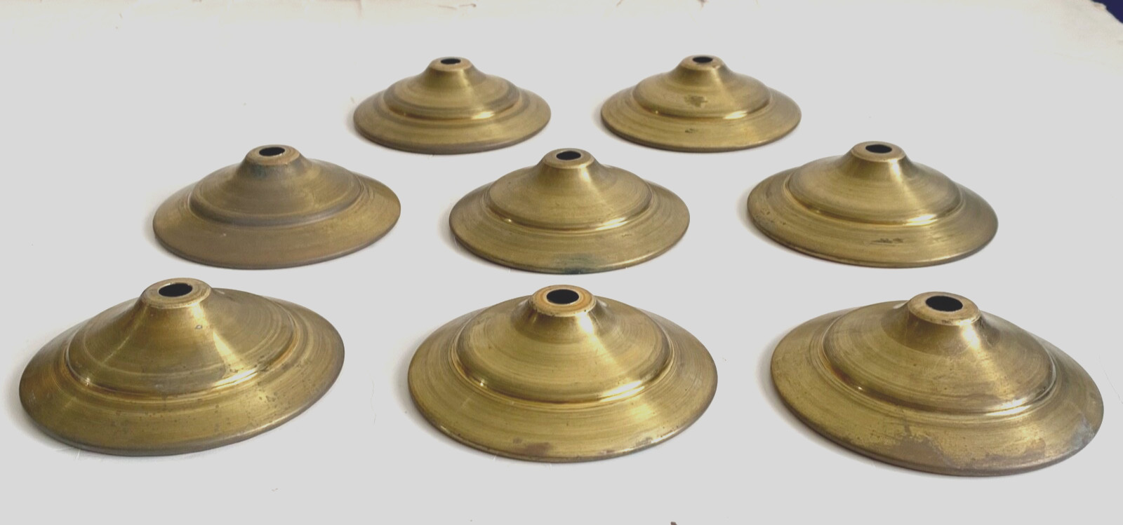 Vintage 4 3/8 Inch Stamped Brass Lamp Shade Cap Tiffany Style Stained Glass Raw Vintage 4 3/8 Inch Stamped Brass Lamp Shade Cap Tiffany Style Stained Glass Raw