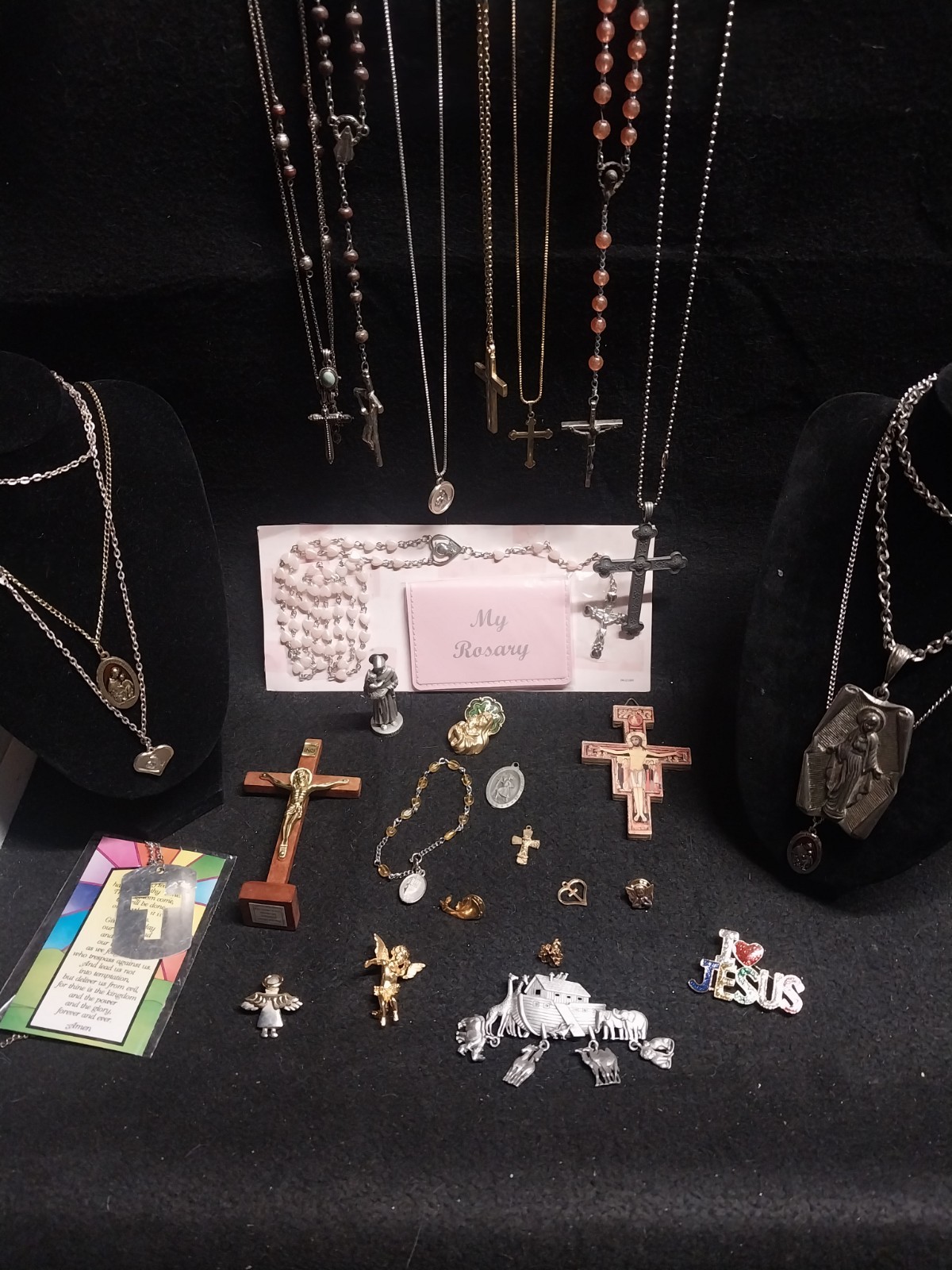 Vintage Catholic Religious Lot Crosses Crucifixes Rosaries Medals Mixed Vintage Catholic Religious Lot Crosses Crucifixes Rosaries Medals Mixed