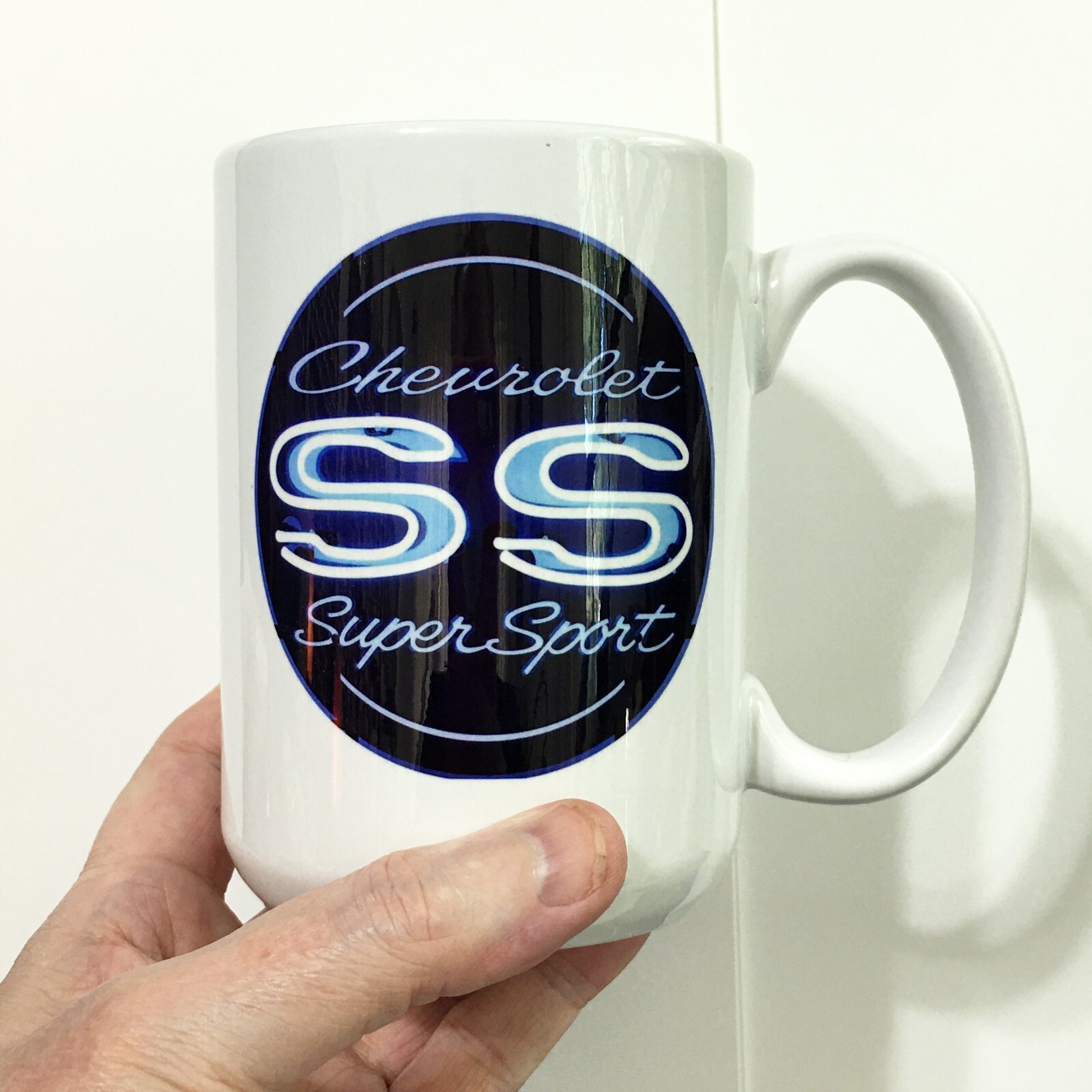 Large Custom Chevrolet SS Super Sport Neon Sign Emblem Chevelle Nova Impala Mug