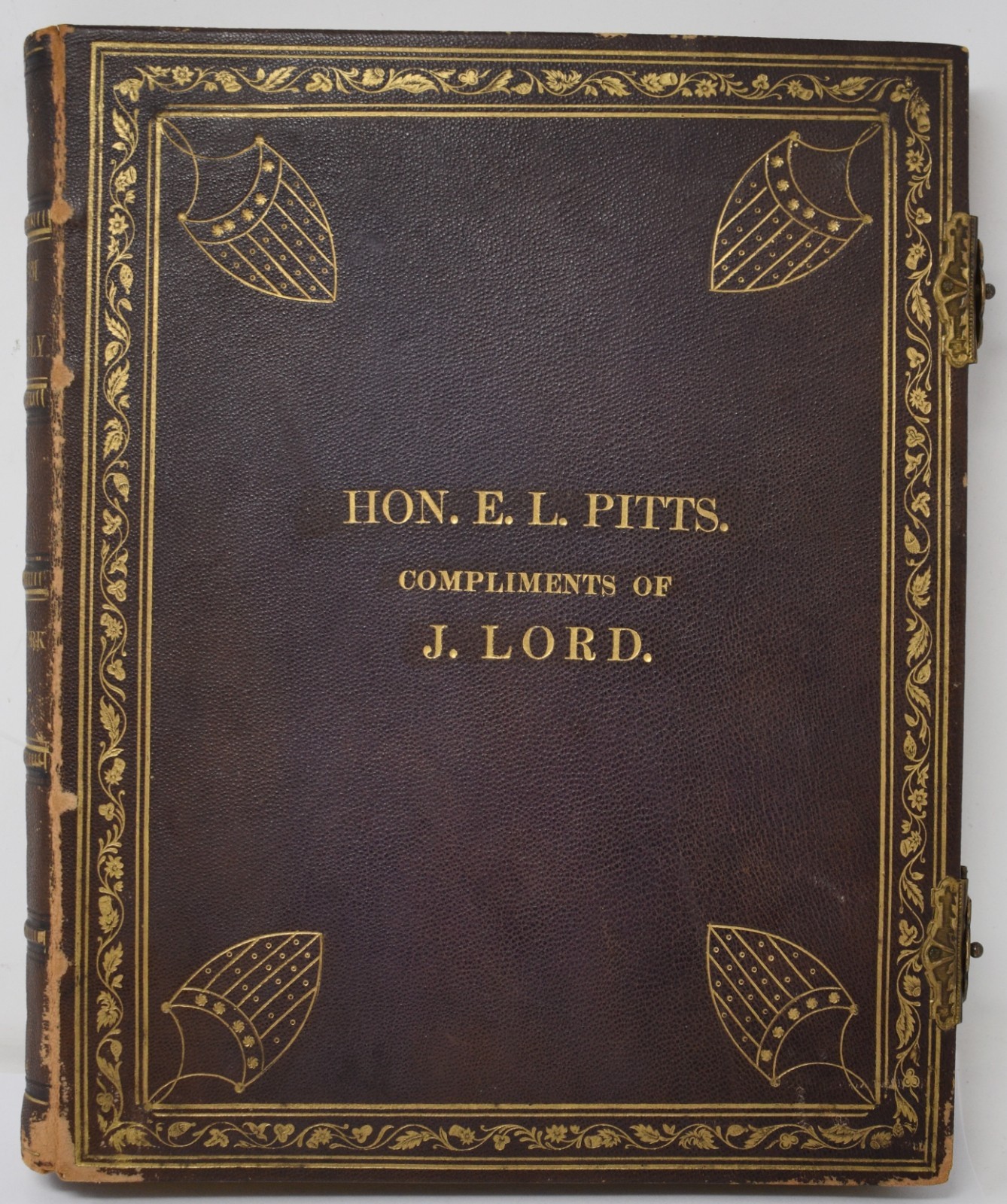 Post Civil War Leather Photo Album New York State Assembly 1867 Autographs 