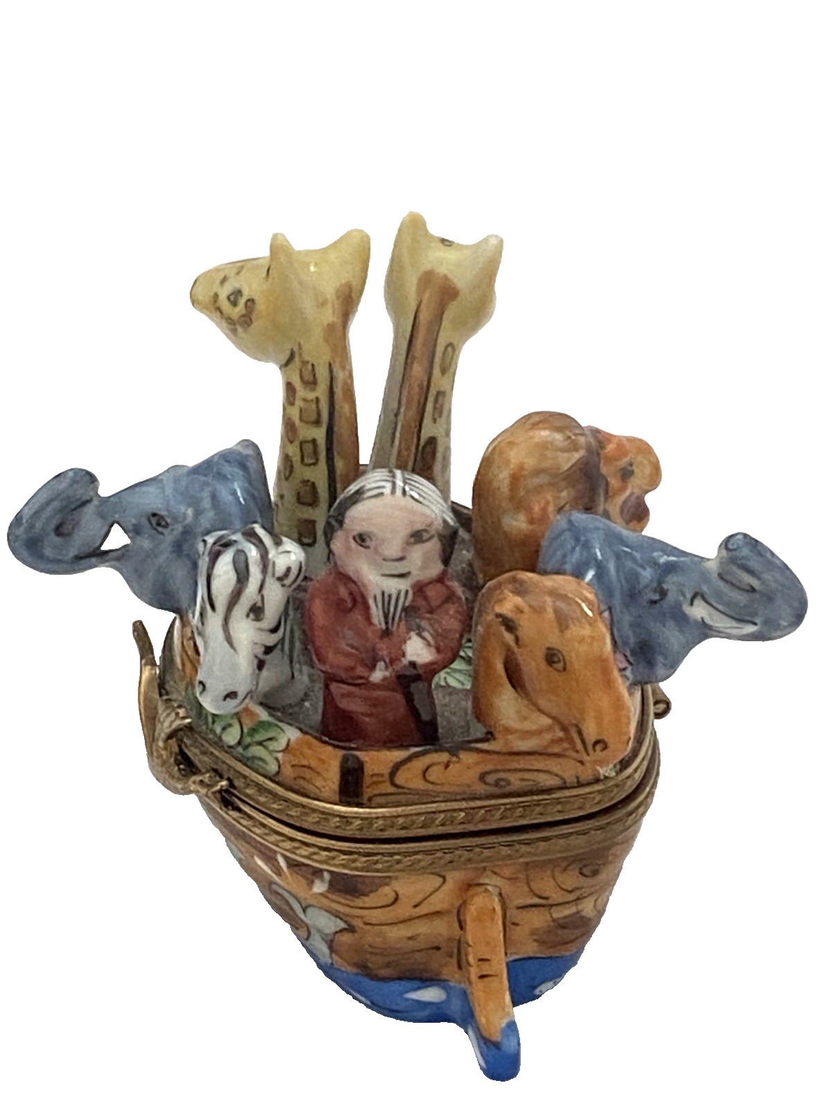 La Gloriette Limoges Noah's Ark Porcelain Trinket Box Ltd Edition # 65/500 `READ La Gloriette Limoges Noah's Ark Porcelain Trinket Box Ltd Edition # 65/500 `READ
