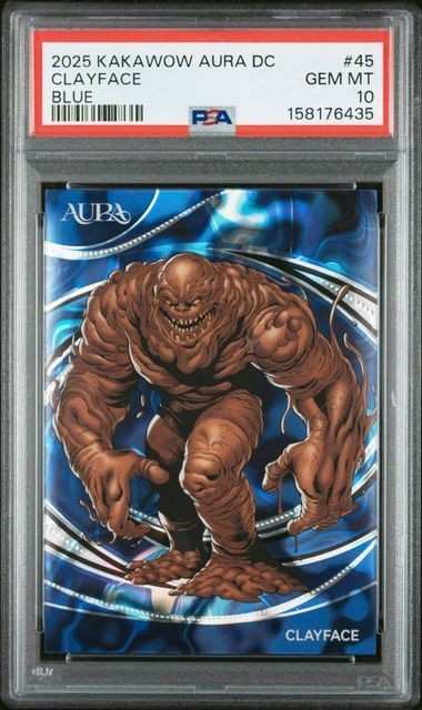 2025 KAKAWOW AURA DC CLAYFACE BLUE /95 #45 PSA 10 BATMAN