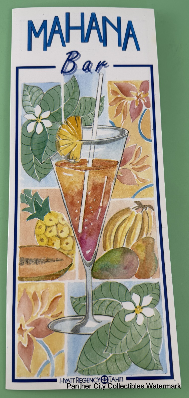 Vintage Mahana Bar Menu Hyatt Regency Tahiti Polynesian Tiki Style Design Vintage Mahana Bar Menu Hyatt Regency Tahiti Polynesian Tiki Style Design