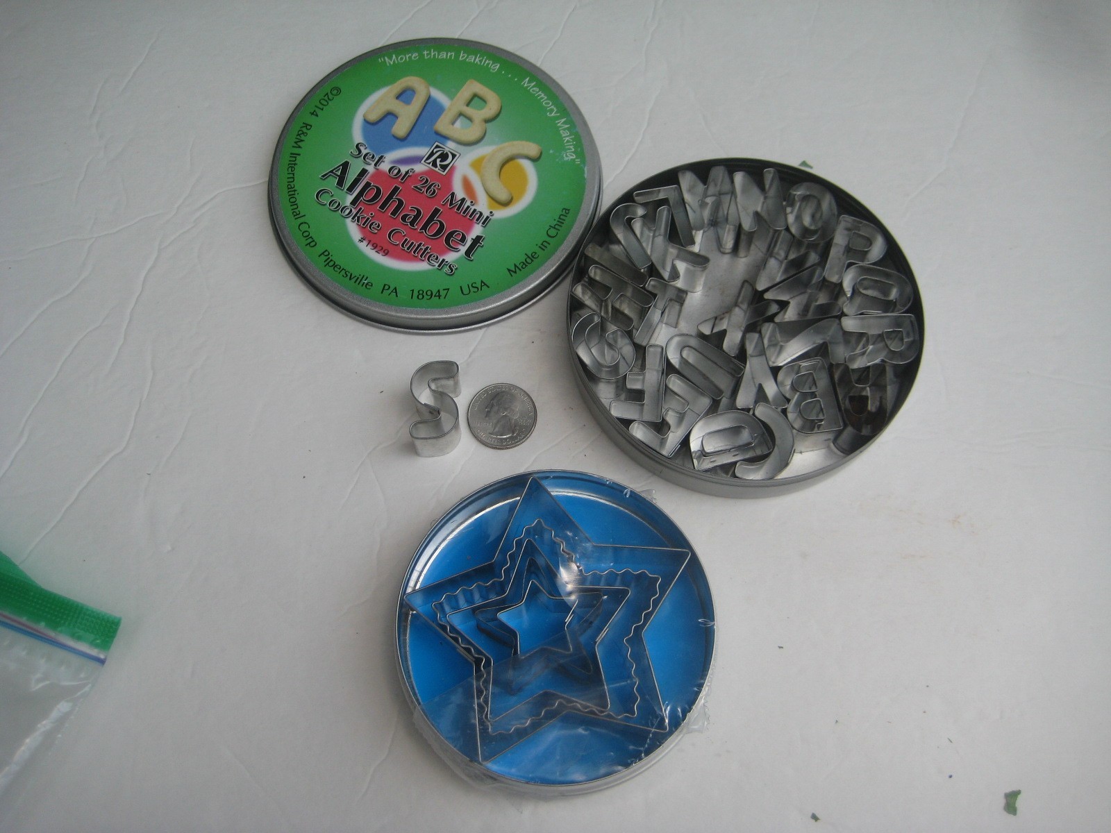 Vintage cookie cutters ABC's and stars